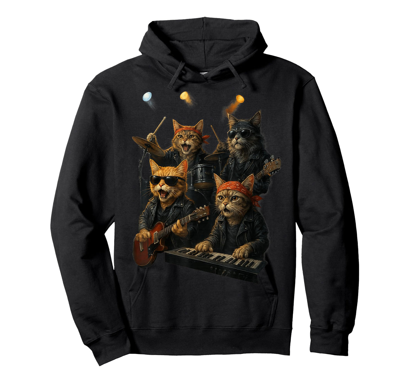 Rock Band Cats | Funny Cute Music-Themed Design | Graphic T-Shirt