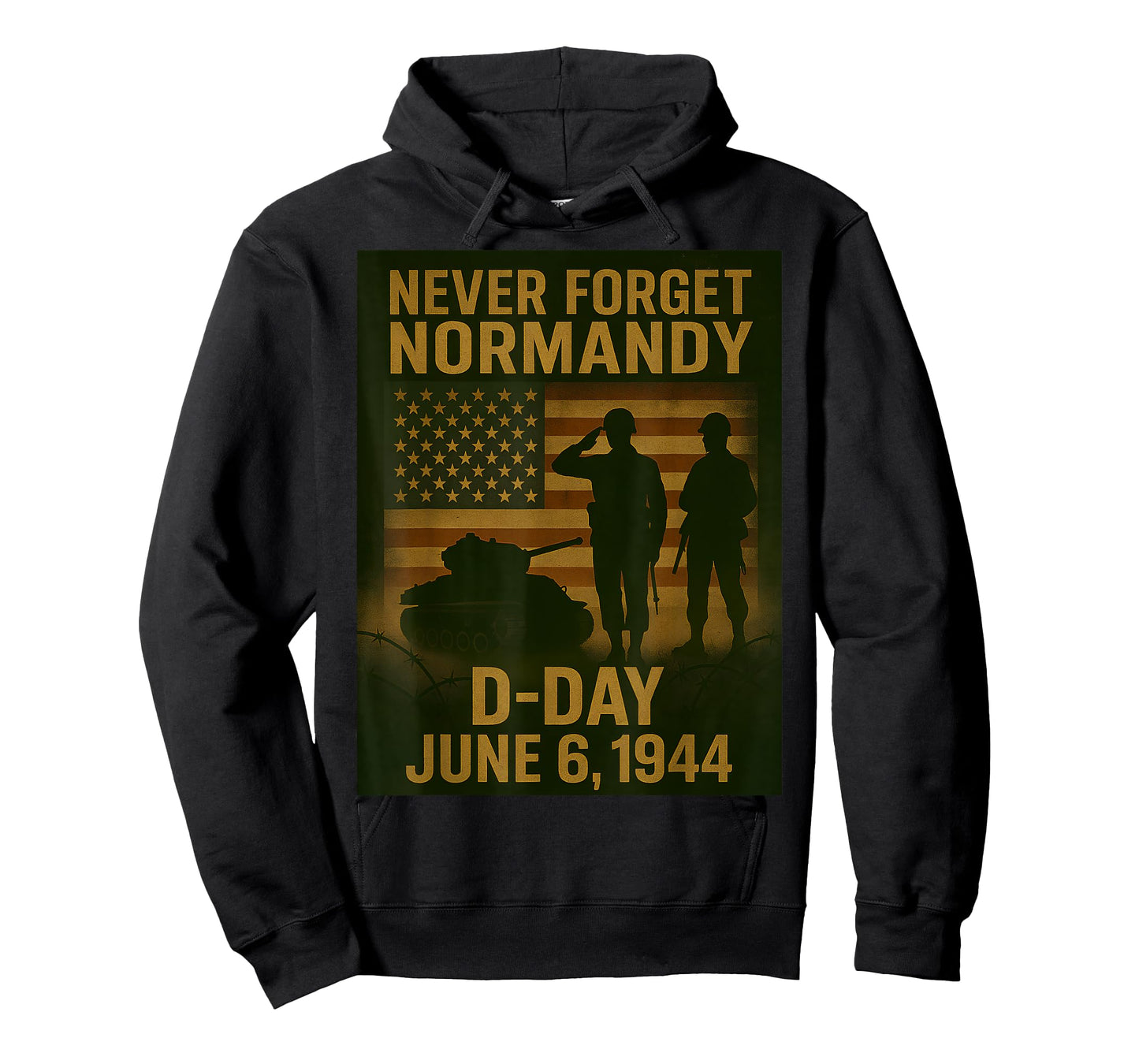 D-Day 81st Anniversary Normandy 1944 Military Tribute Men T-Shirt
