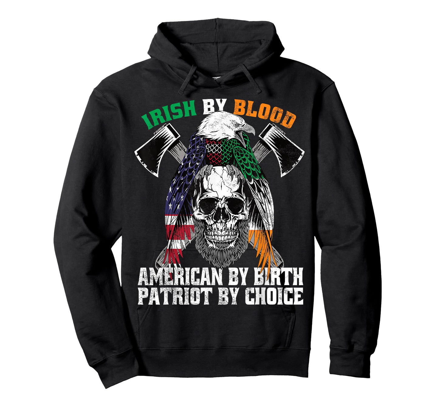 Irish by Blood American by Birth Patriot by Choice Eagle T-Shirt
