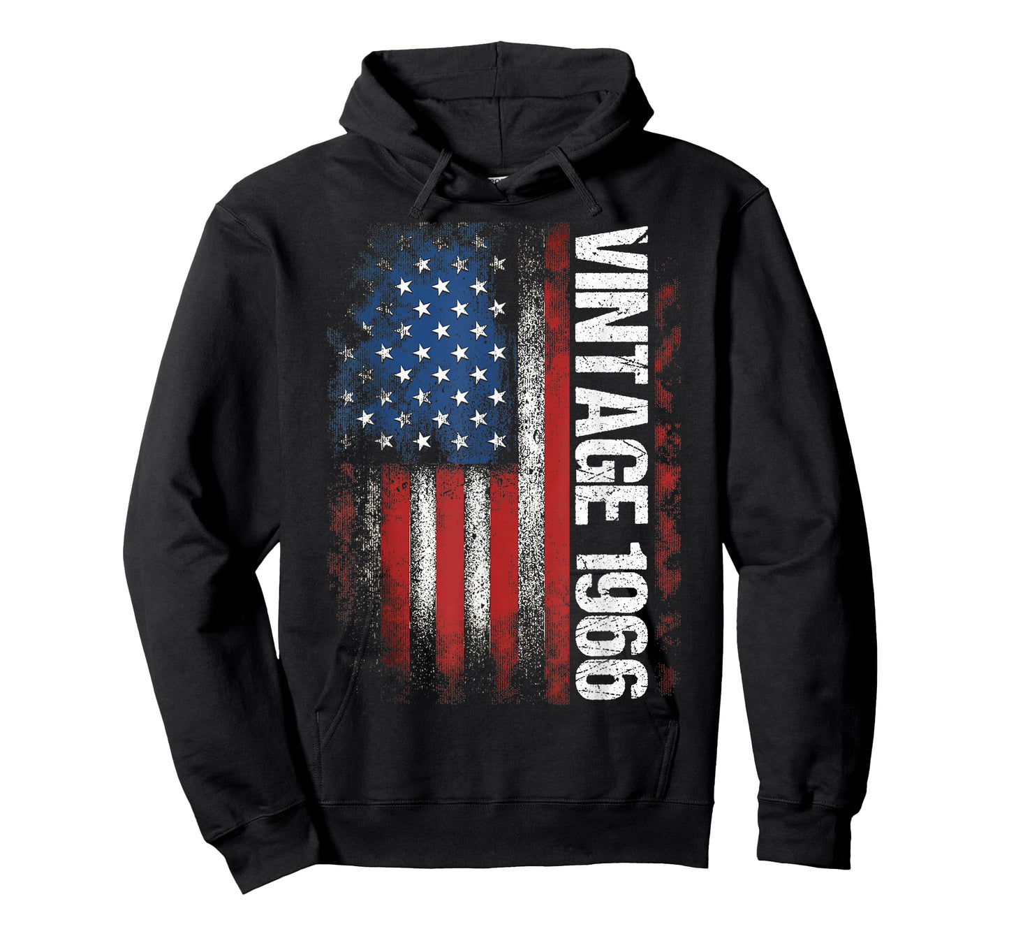 Vintage 1966 60th Birthday Gifts 60 Years Old American Flag T-Shirt