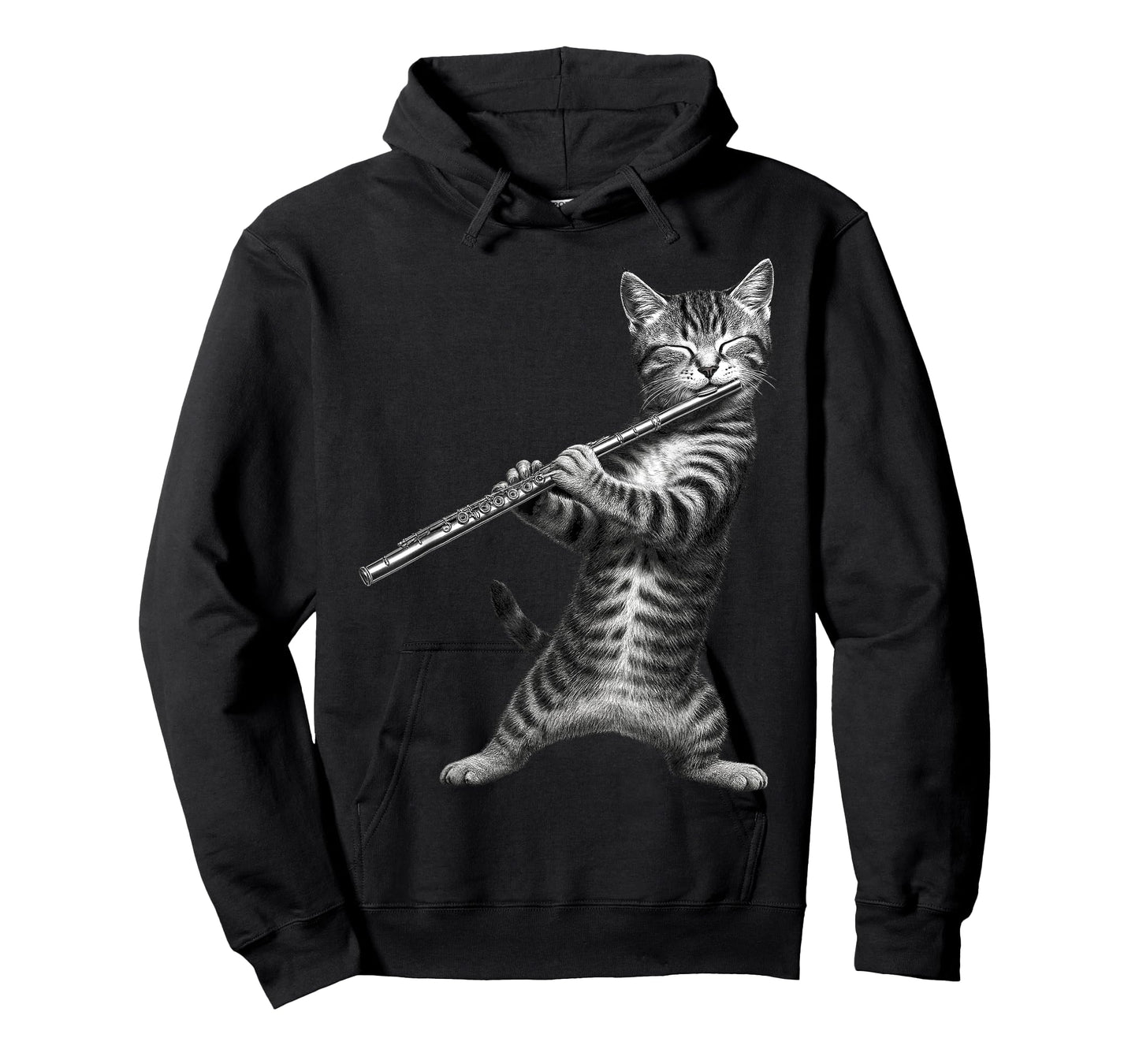 Cat Playing Flute Funny Gifts For Cat Lover Cat Mom Cat Dad T-Shirt