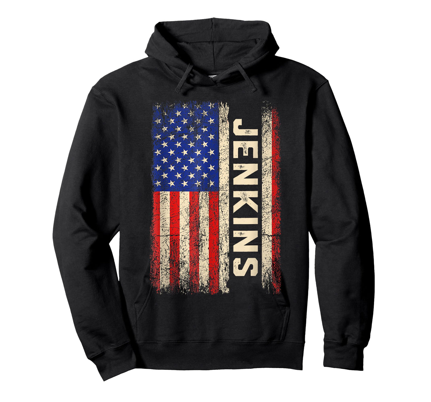 Jenkins Last Name Shirt Jenkins Name American Flag T-Shirt