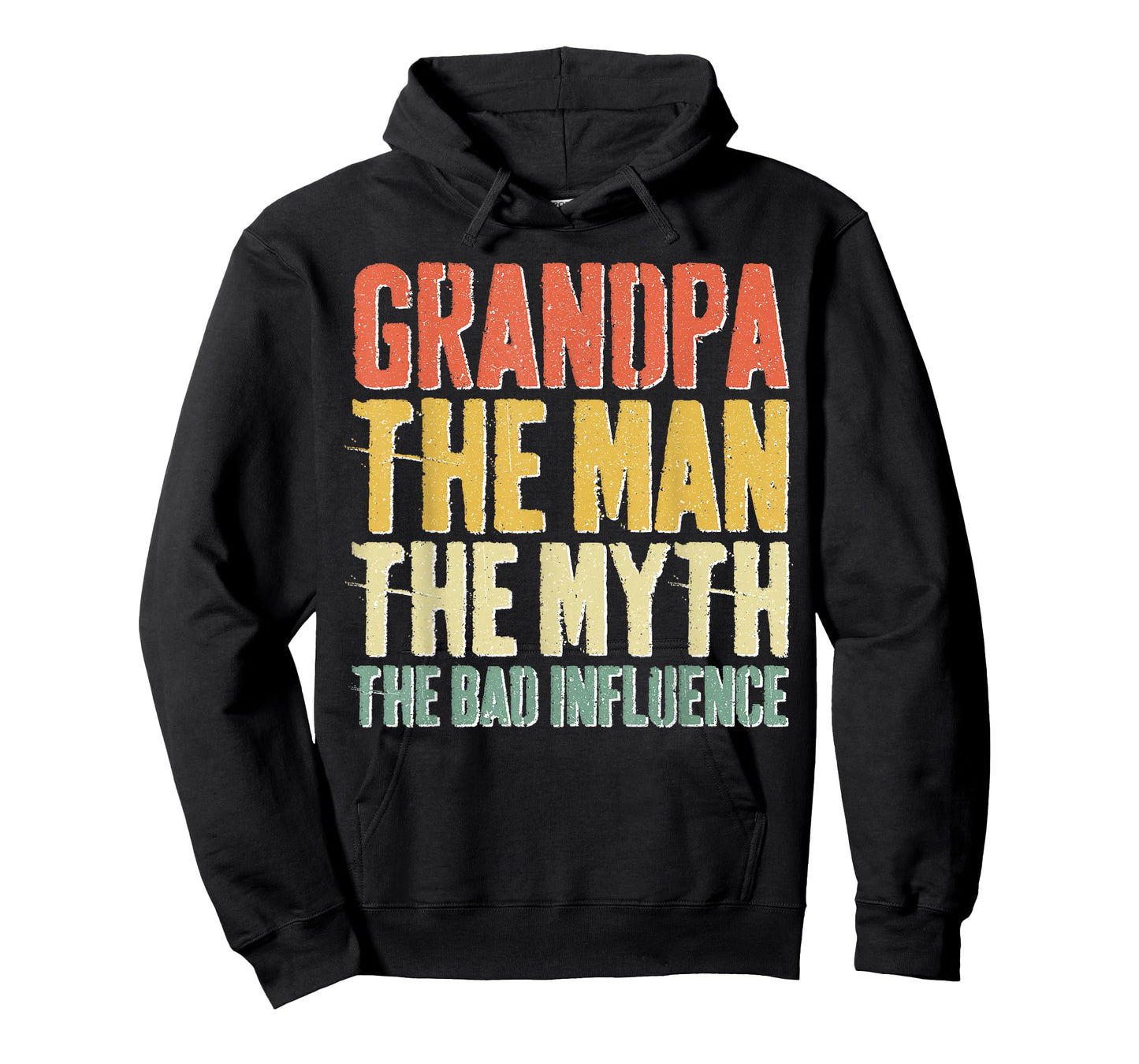 Grandpa The Man The Myth The Bad Influence Shirt Fathers Day T-Shirt