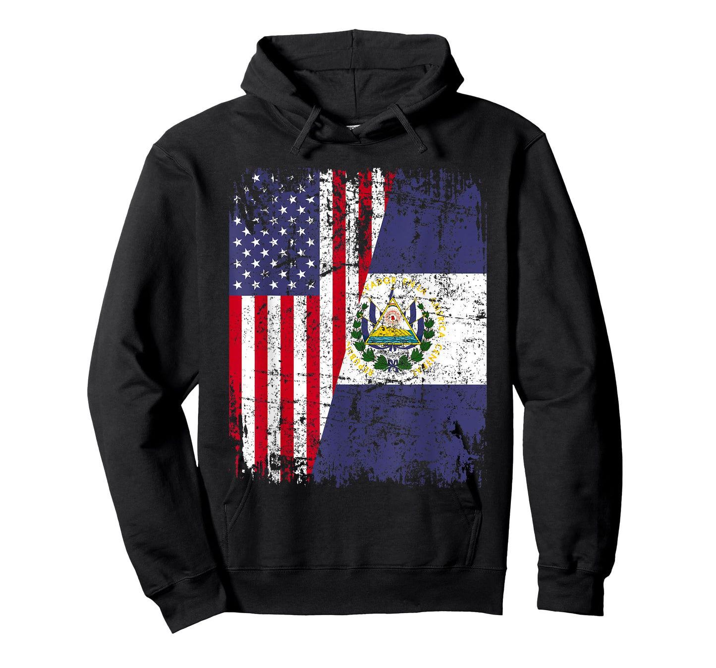 SALVADORAN ROOTS | Half American Flag | EL SALVADOR Women Kids Men T-Shirt