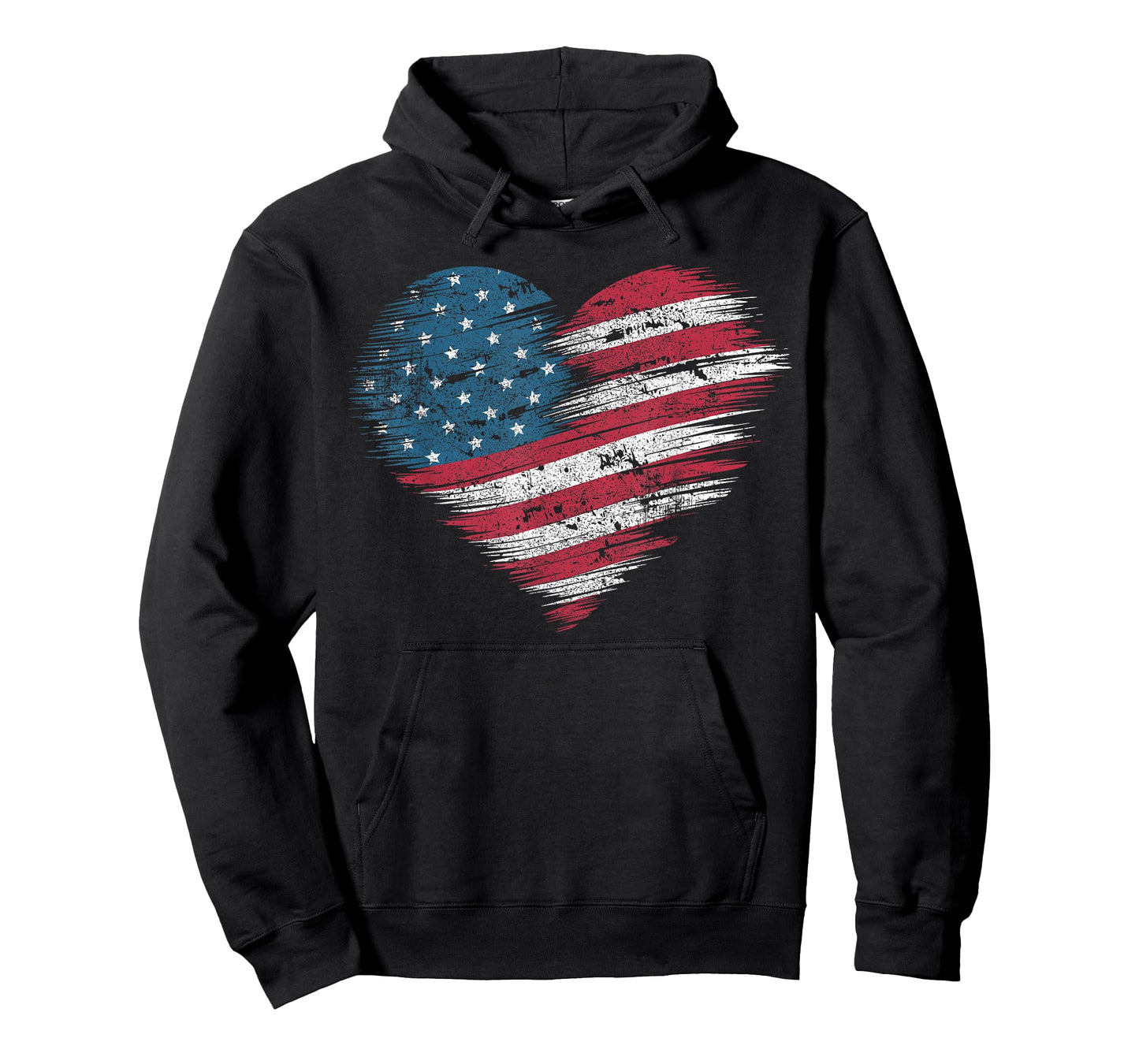American Flag Heart Women Men Kids Patriotic 4th of July USA T-Shirt