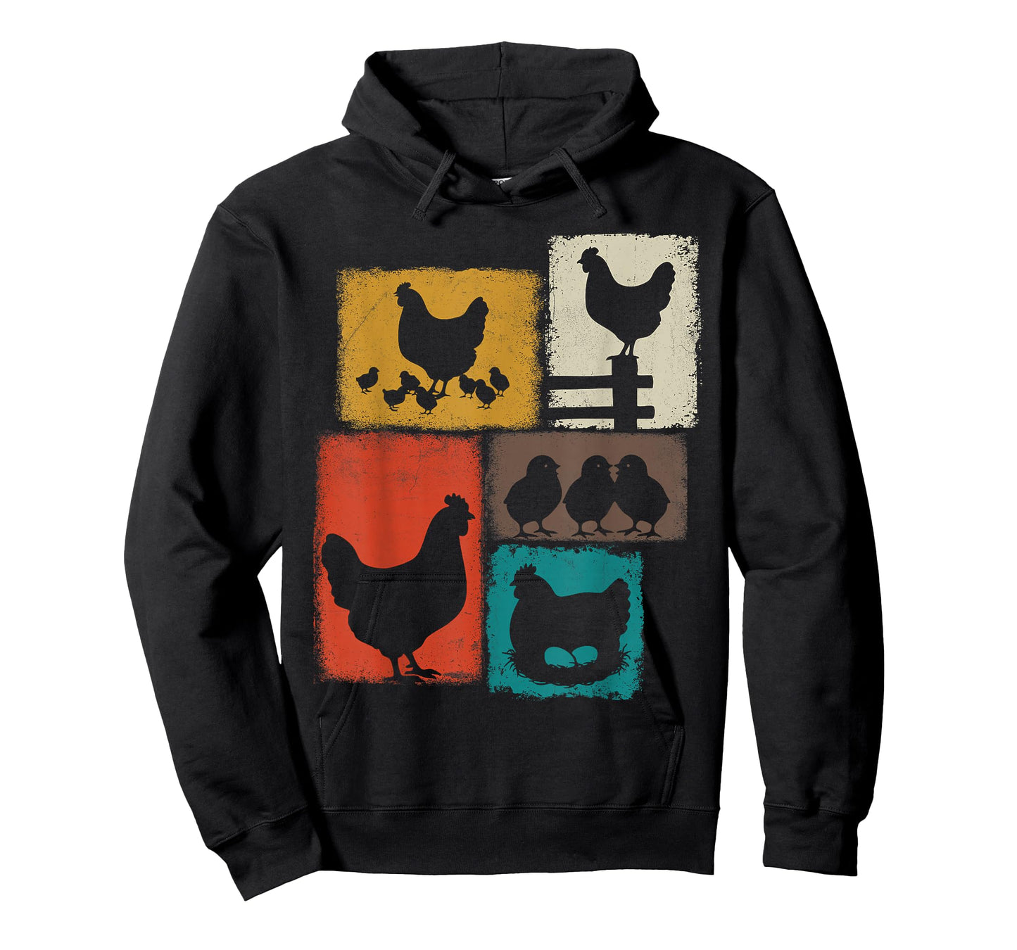 Chicken Vintage Collage Chickens Lover Farmer T-Shirt