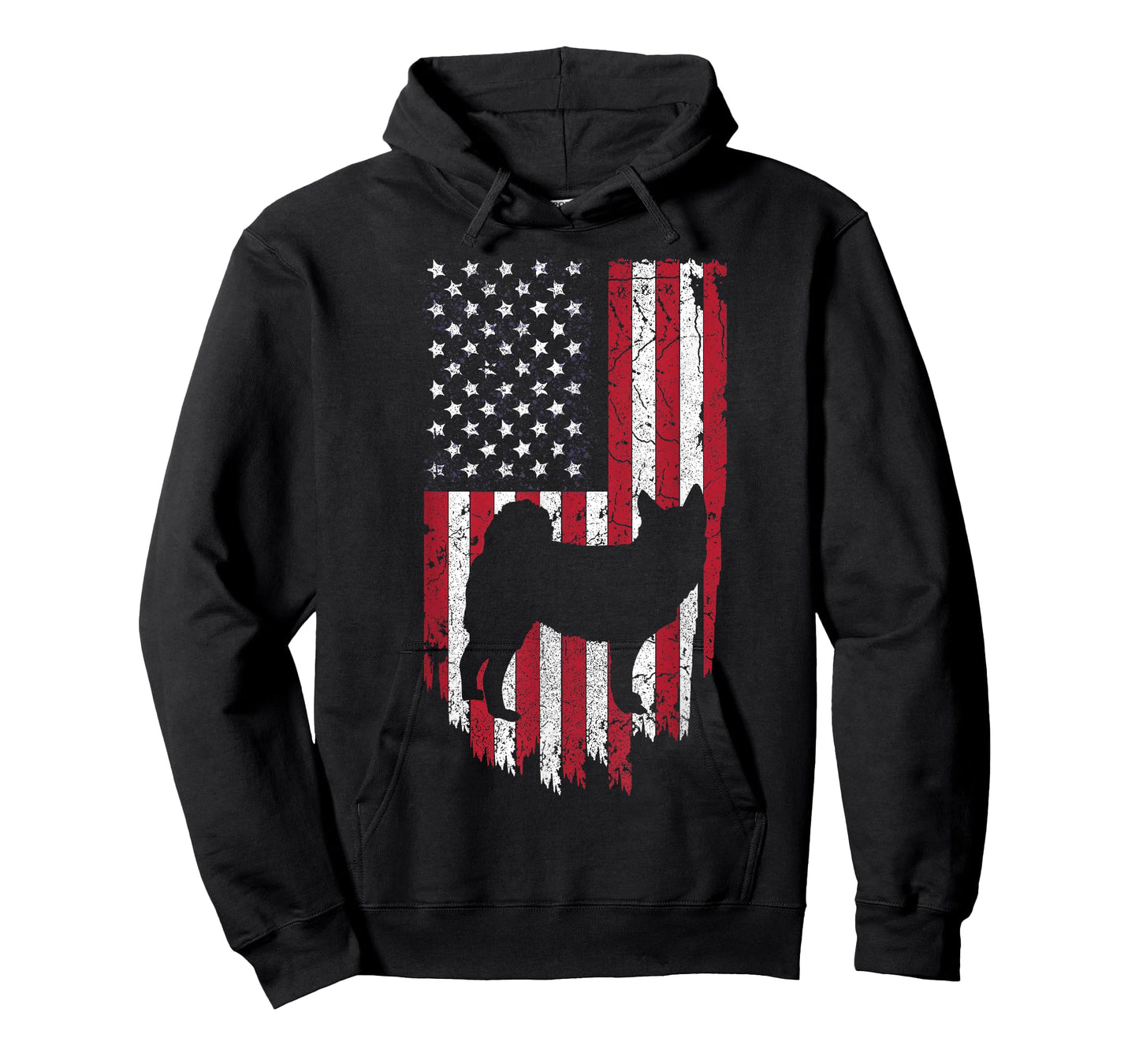 Norwegian Elk-hound Dog Silhouette Shirts, 4th Of July USA Women Kids Men T-Shirt