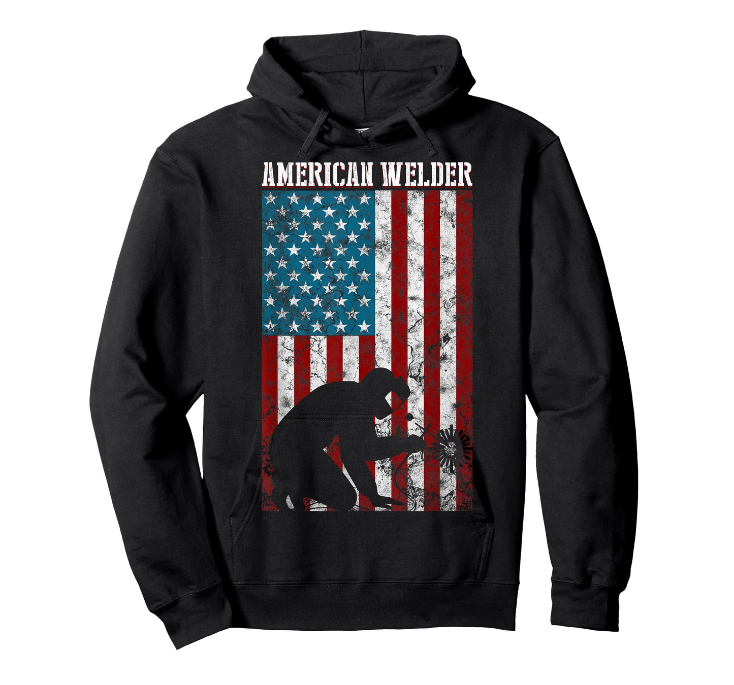 Welding Vintage Distressed American Flag Patriotic Welder T-Shirt