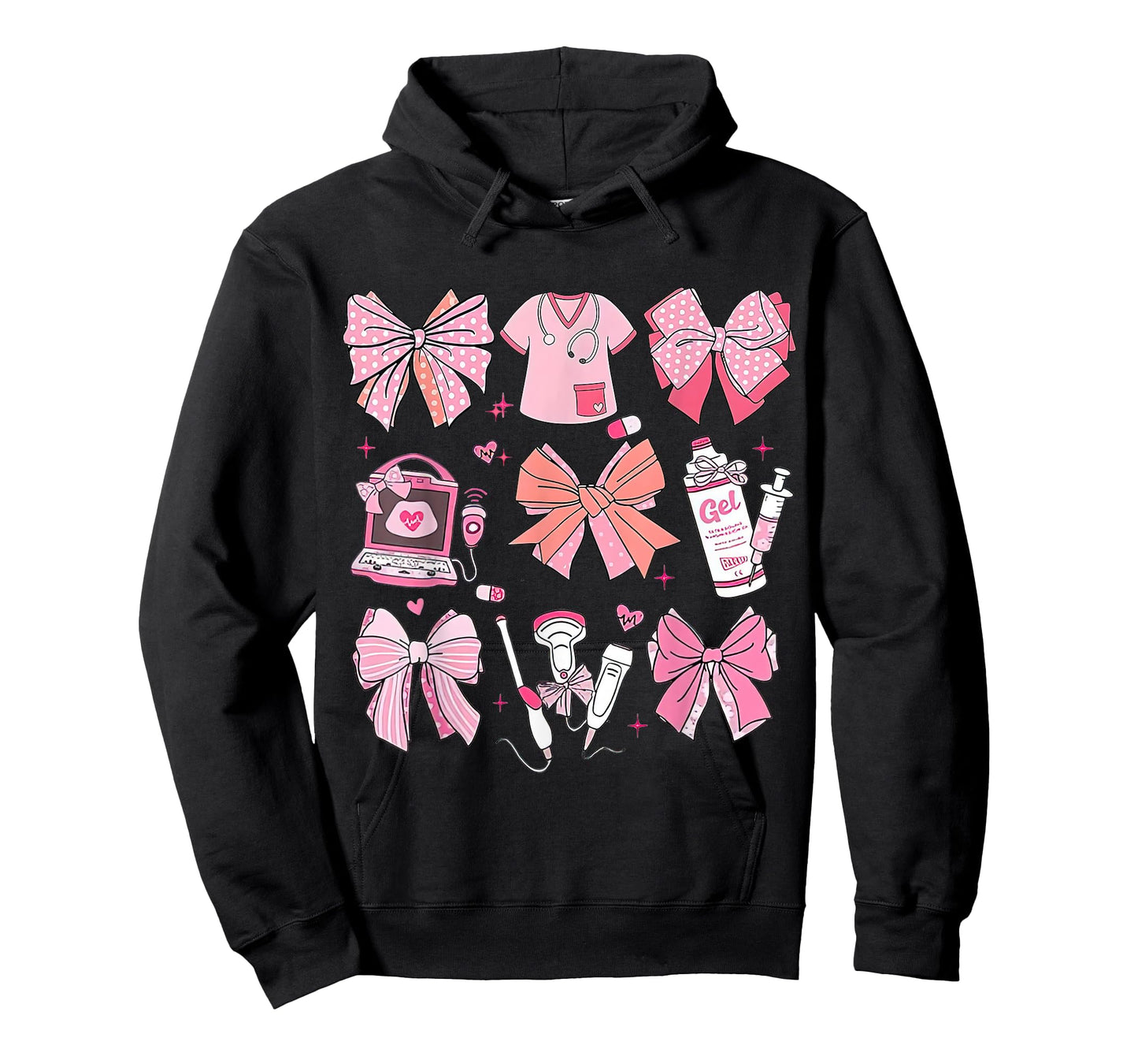 Coquette Pink Bow Ultrasound Tech Coquette T-Shirt