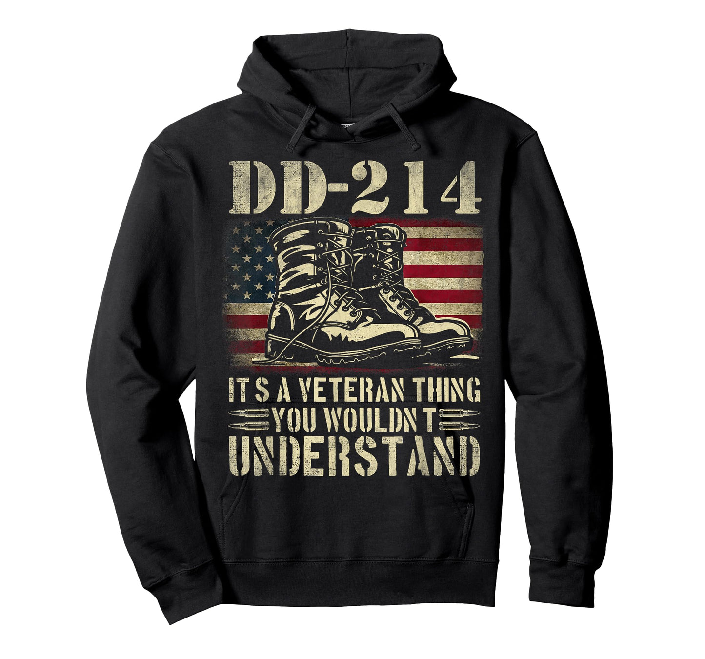 DD-214 Alumni Veterans Patriotic US American Flag T-Shirt