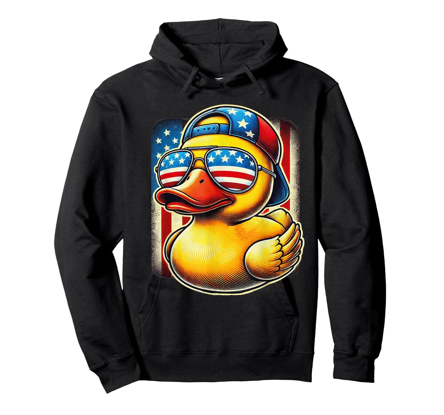 Rubber Duck Shirt USA Flag Gift Funny Duckie Cool Duck T-Shirt