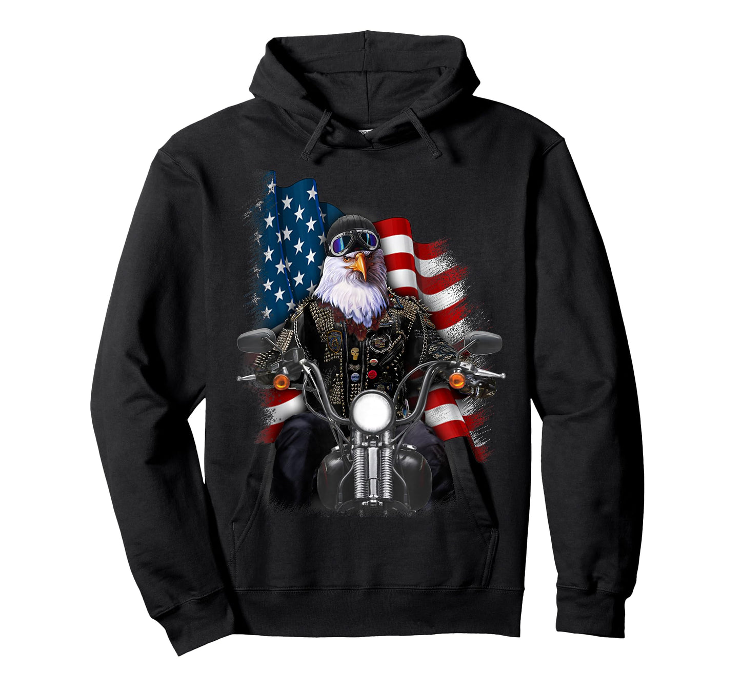 America Bald Eagle as Biker Riding Motorcycle T-Shirt
