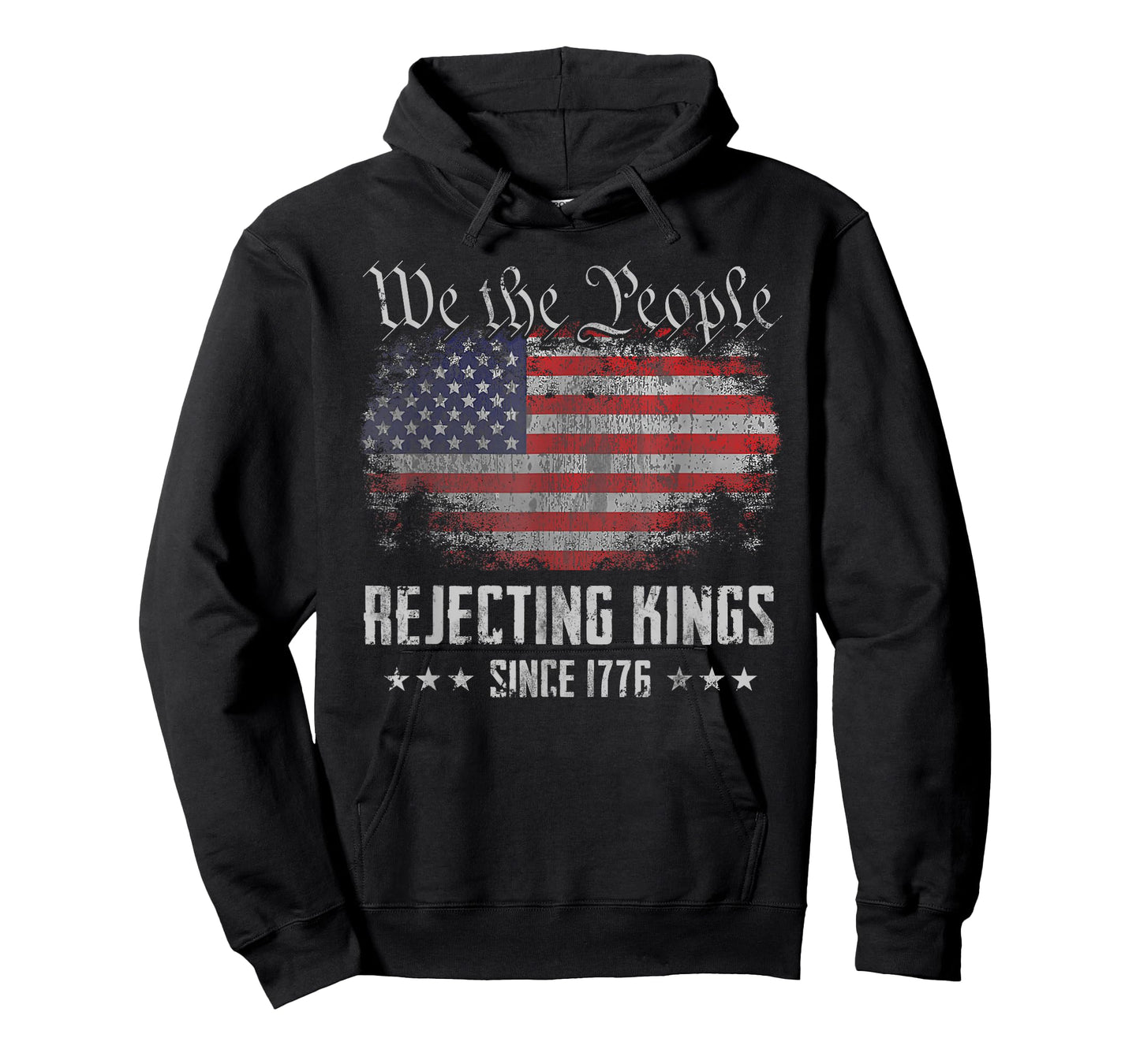 Rejecting Kings Since 1776 Patriotic USA Flag 4th of July T-Shirt