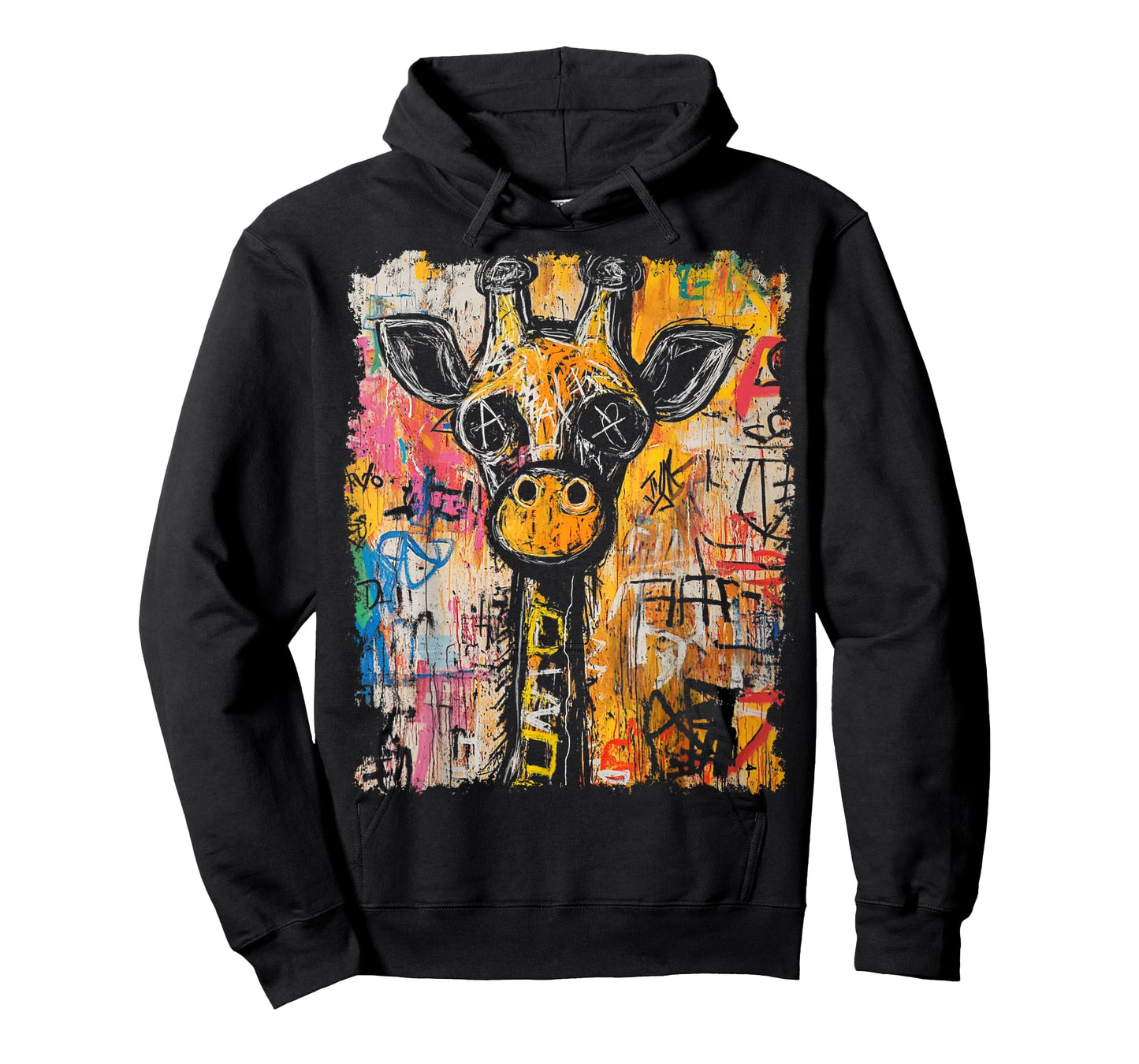 Animal Pop Art Design With A Giraffe On It Men's Graffiti T-Shirt