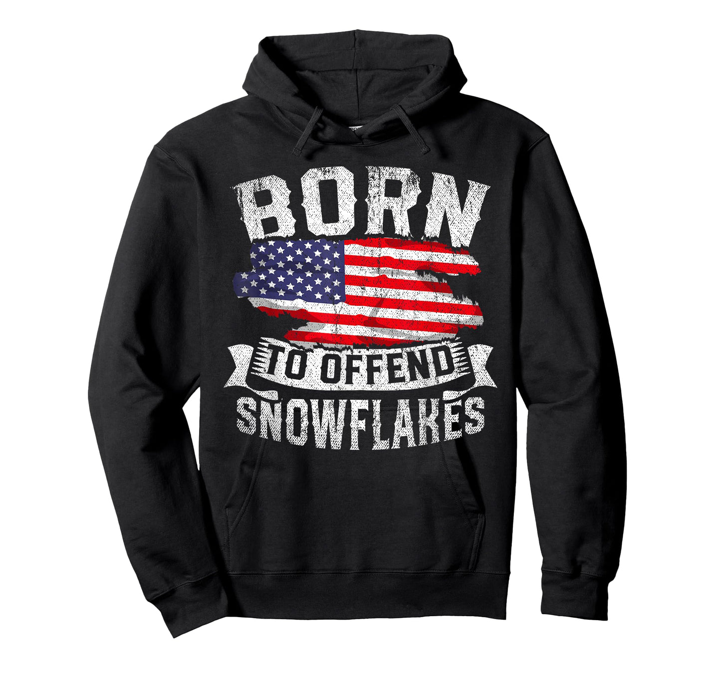 Born to Offend Snowflakes US Flag Funny American Republican T-Shirt