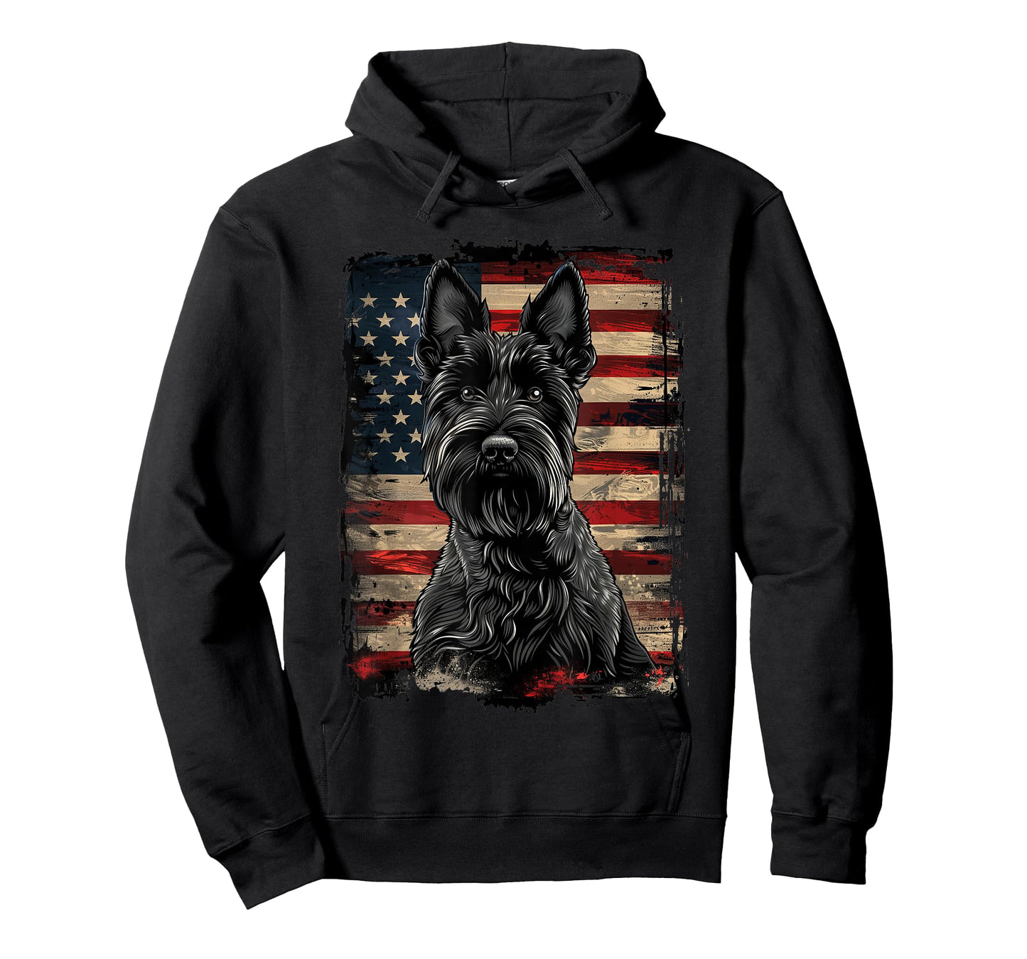 Scottish Terrier American Flag T-Shirt