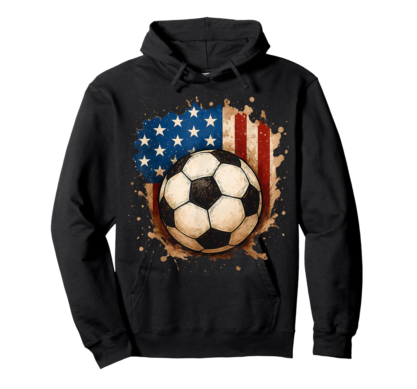 4th of July Patriotic Soccer USA American Flag Boys Mens T-Shirt