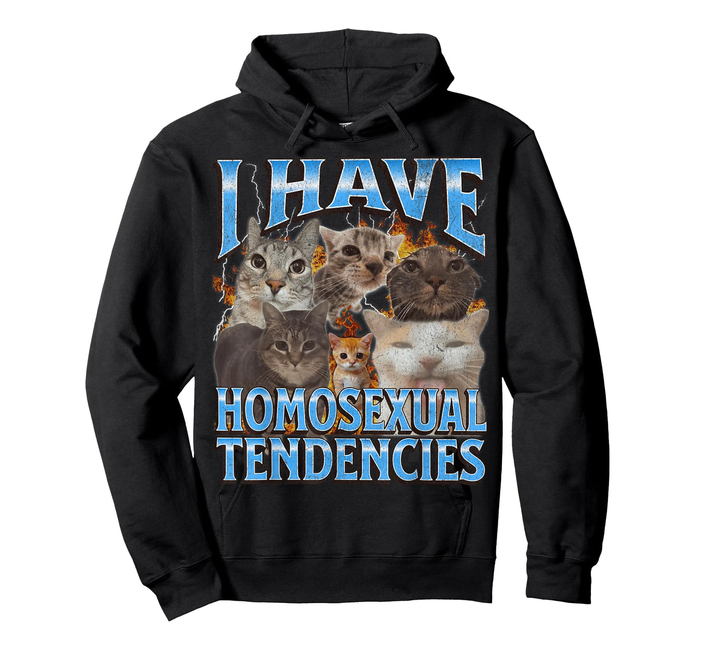 I Have Homosexual Tendencies Funny Cat Meme Bootleg Graphic T-Shirt
