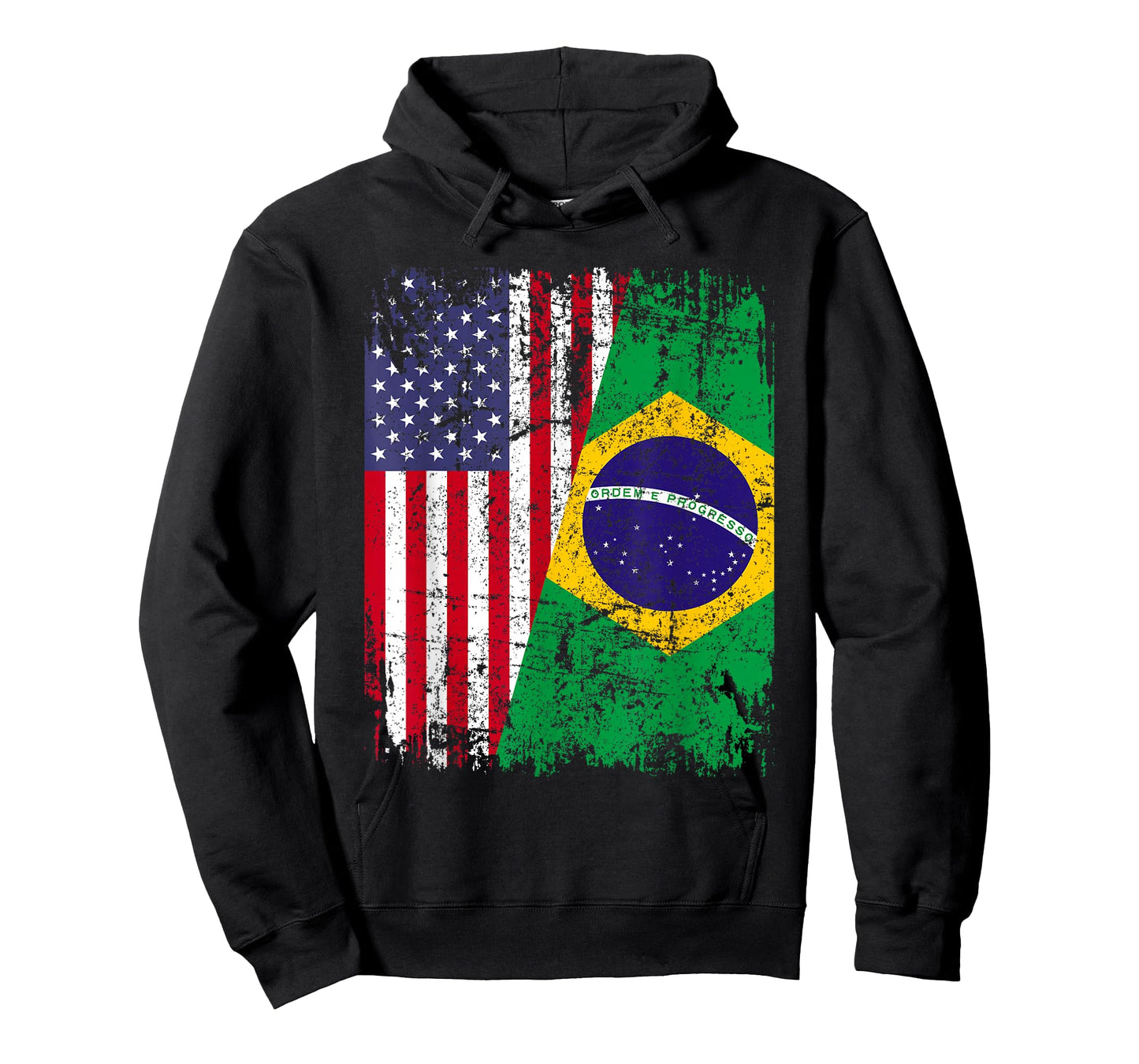Brazilian Roots | Half American Flag | Brazil T-Shirt
