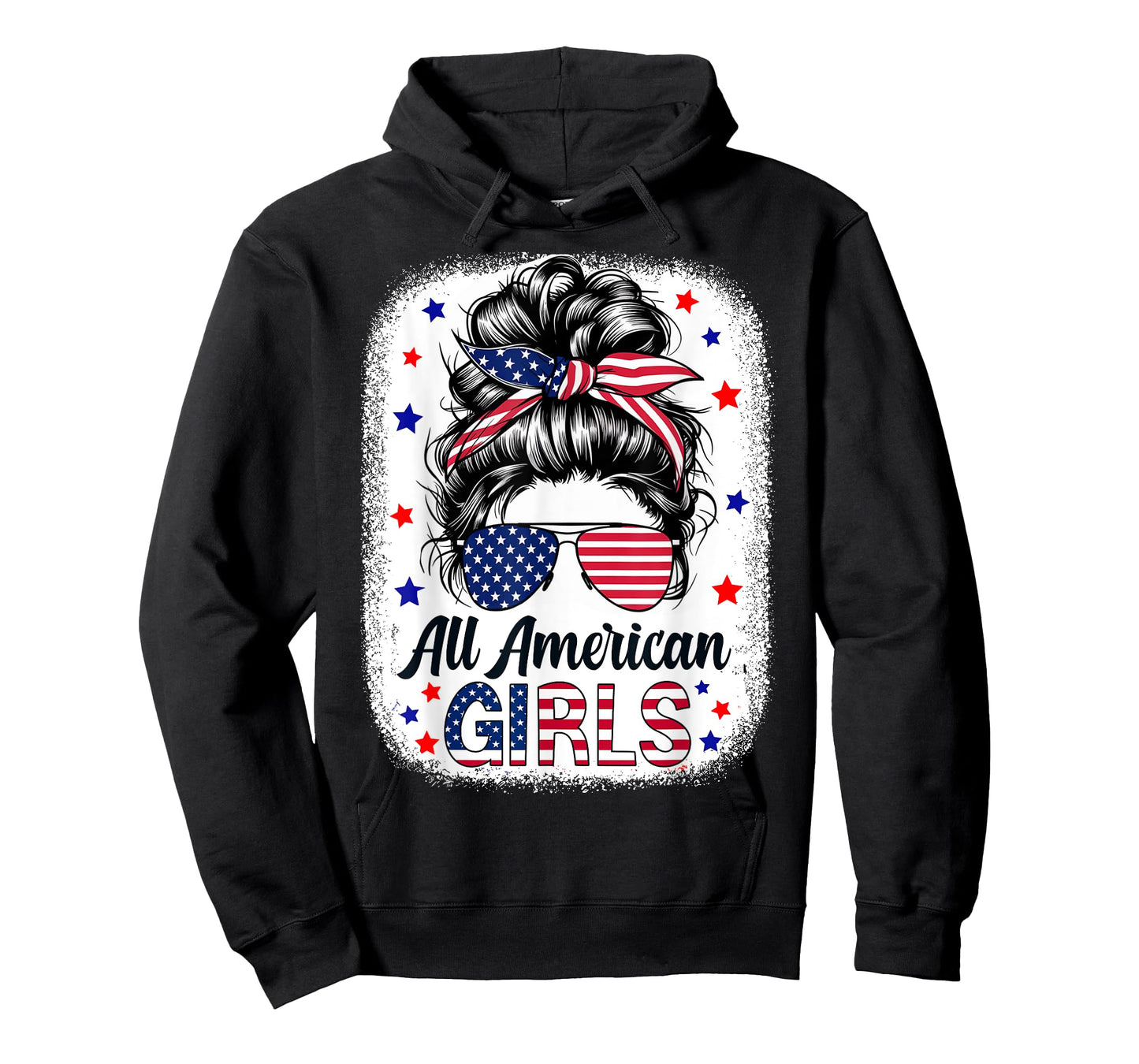 All American Girls USA Flag Patriot Women 4th July Girls T-Shirt