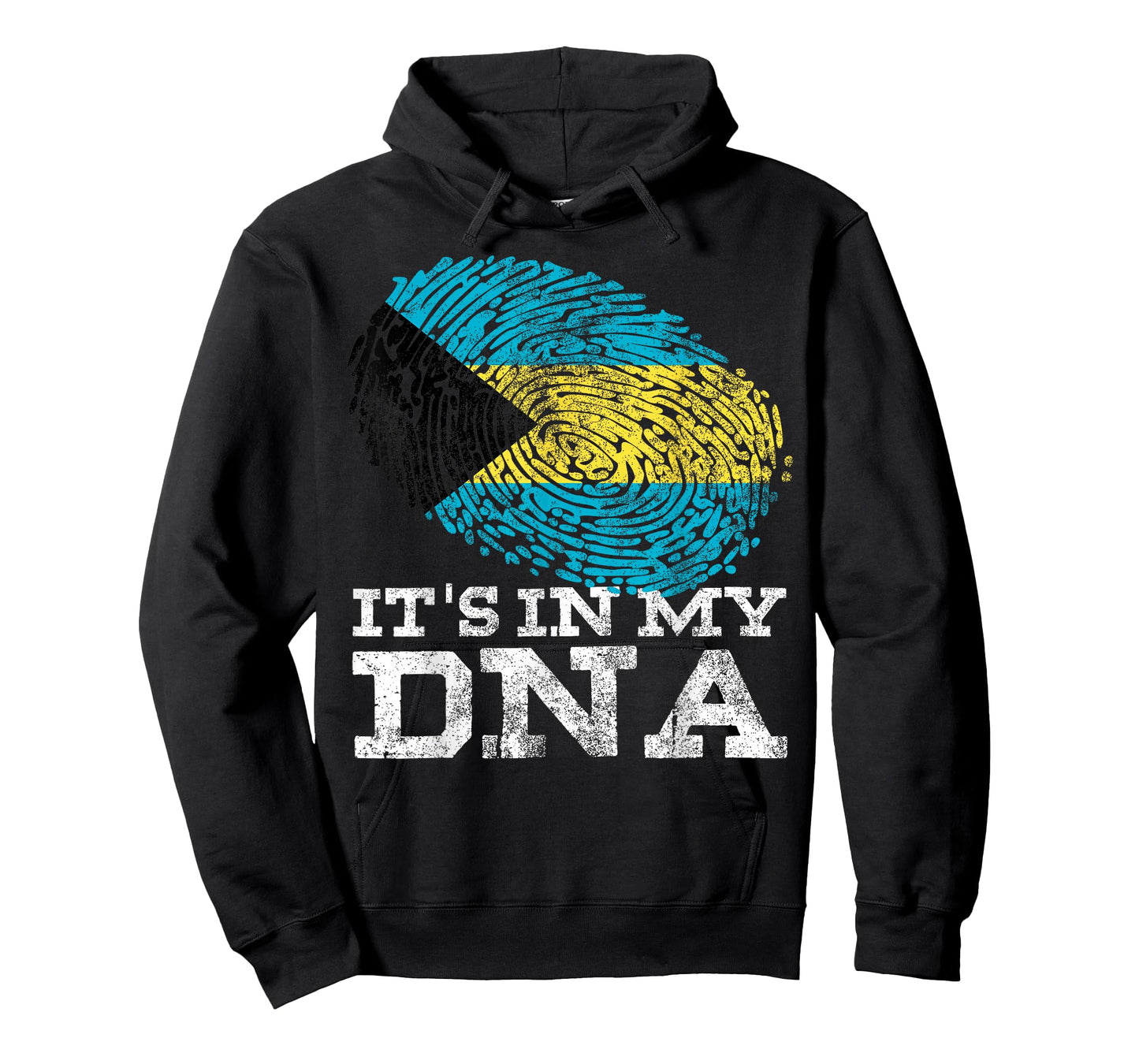 It's in My DNA Bahamian Gifts Fingerprint Proud Bahamas Flag T-Shirt