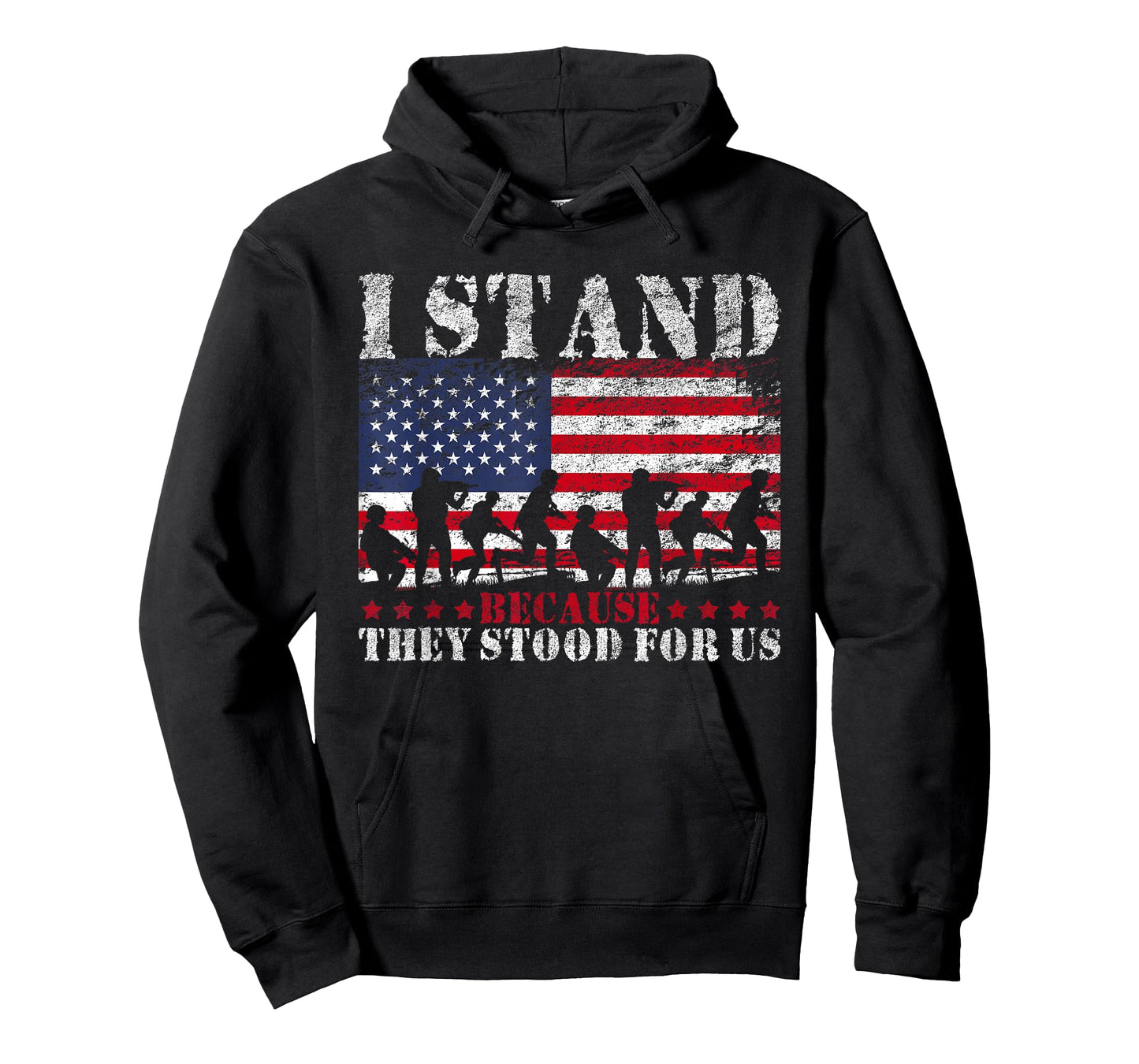 Stand Because They Stood For Us USA Flag American T-Shirt