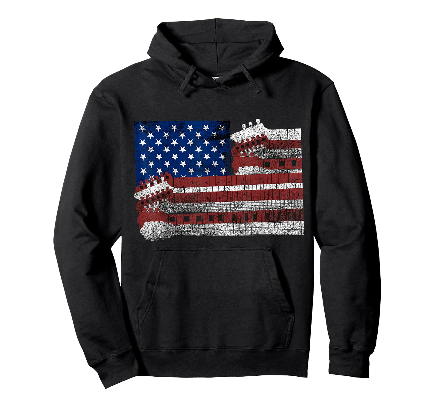 Guitar T-Shirt - US Flag Lovers - USA Patriotic Guitarist Women Kids Men T-Shirt