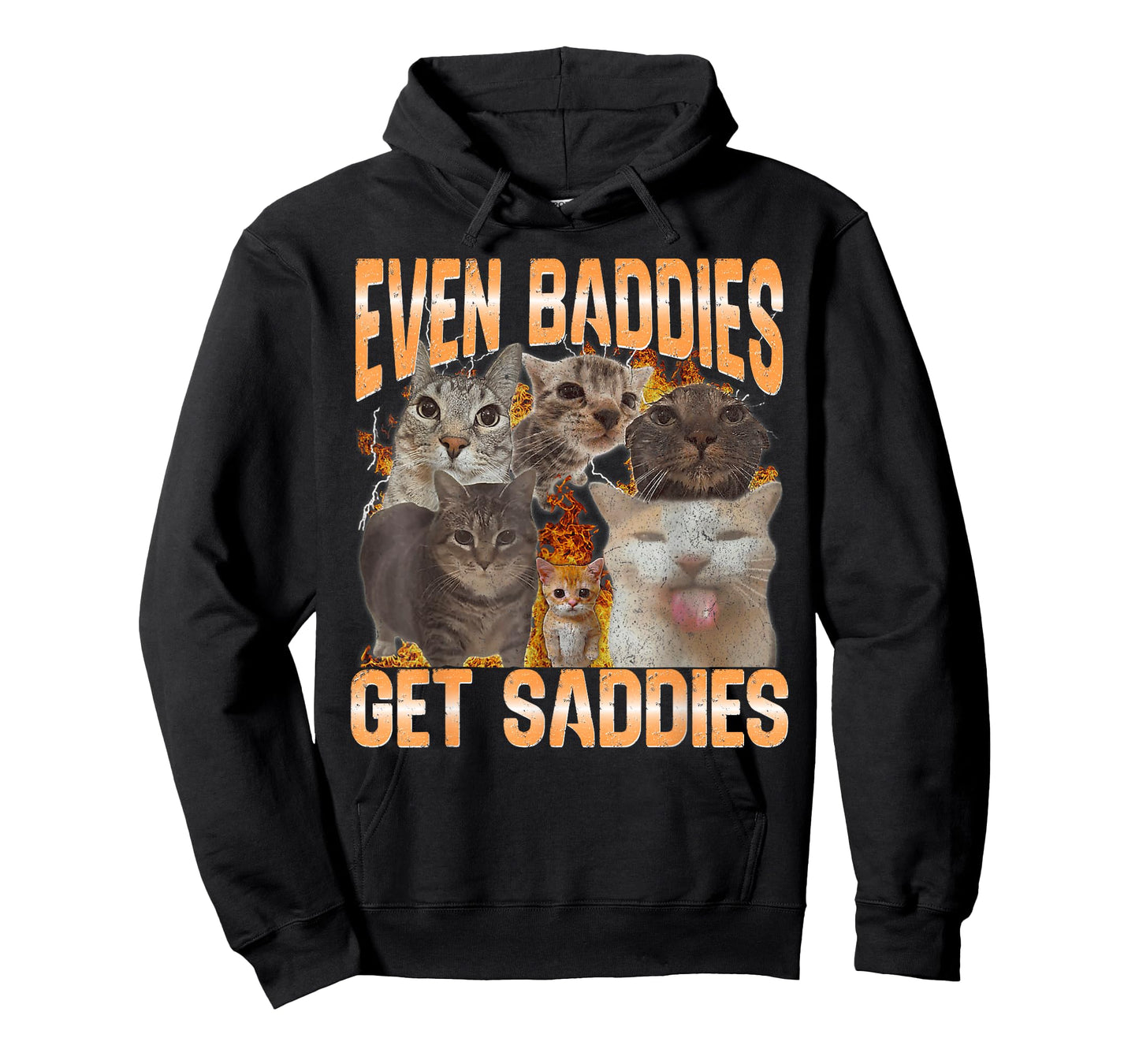 Even Baddies Get Saddies Cat oddly Specific Meme Meme Funny T-Shirt