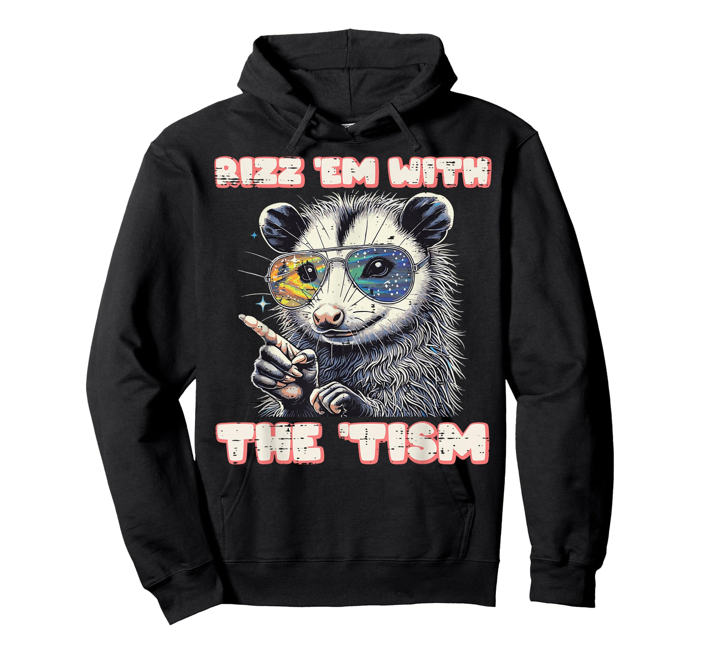 Opossum Rizz Em with Tism Autism Funny Possum Meme Women Men T-Shirt