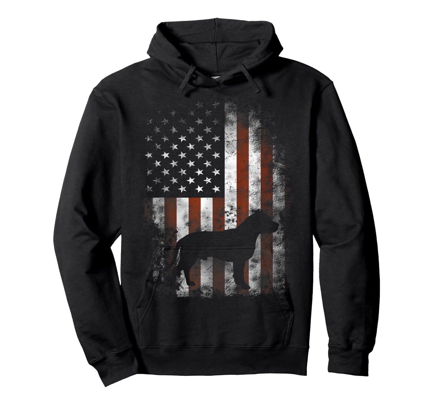 American Pitbull Terrier T-Shirt American Flag Patriotic T-Shirt