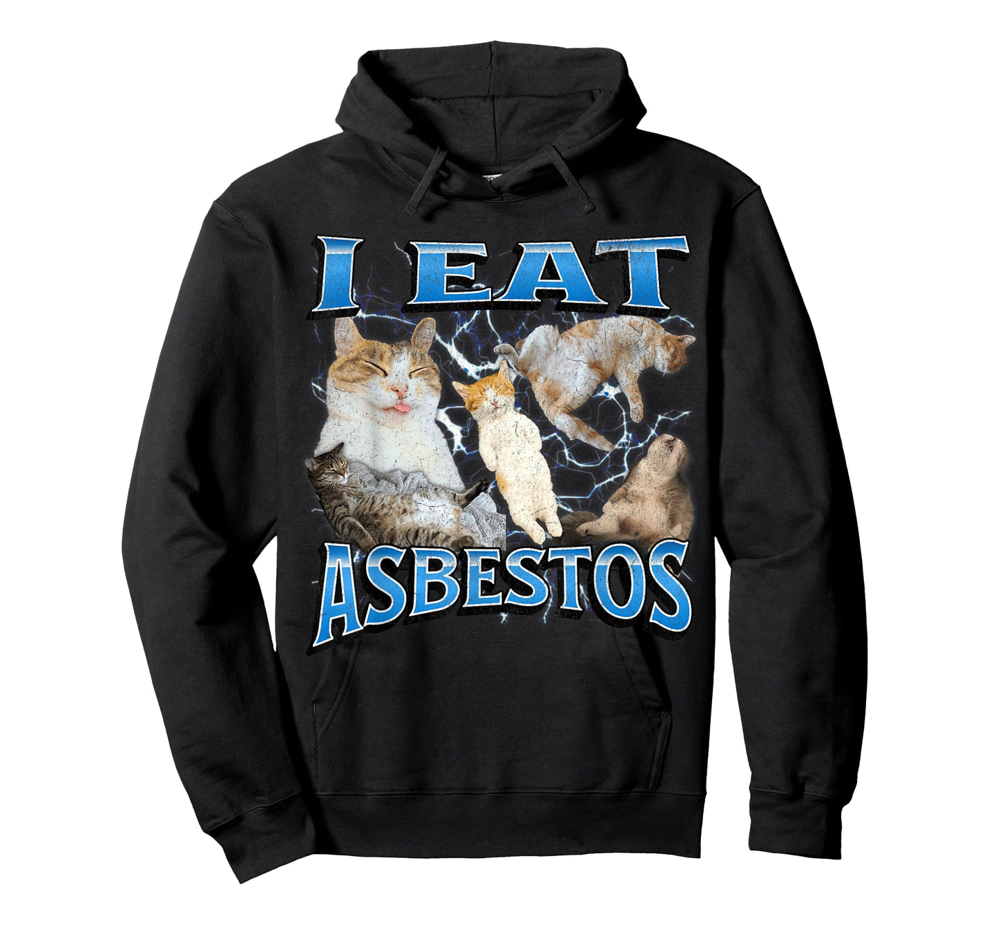 I Eat Asbestos Funny Offensive Cat Meme Bootleg Graphic T-Shirt