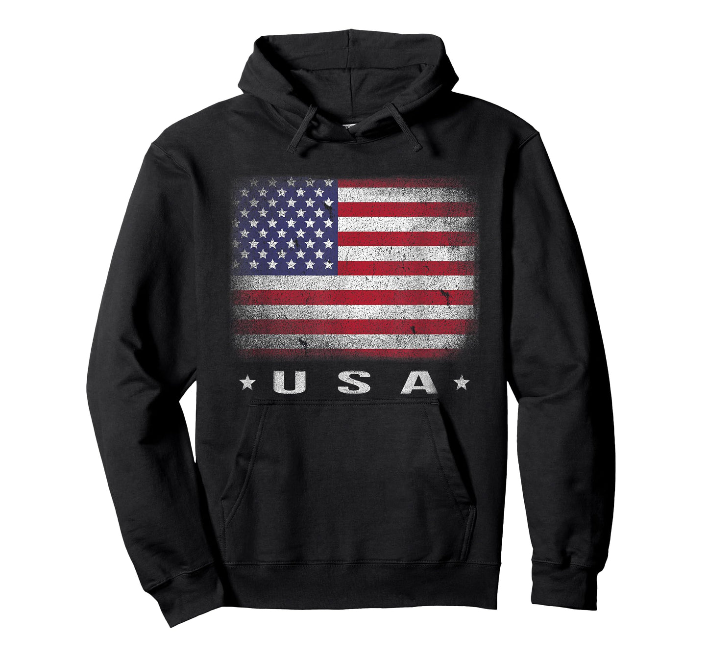 American Flag USA July 4th White Blue Red Faded Stripe Star T-Shirt