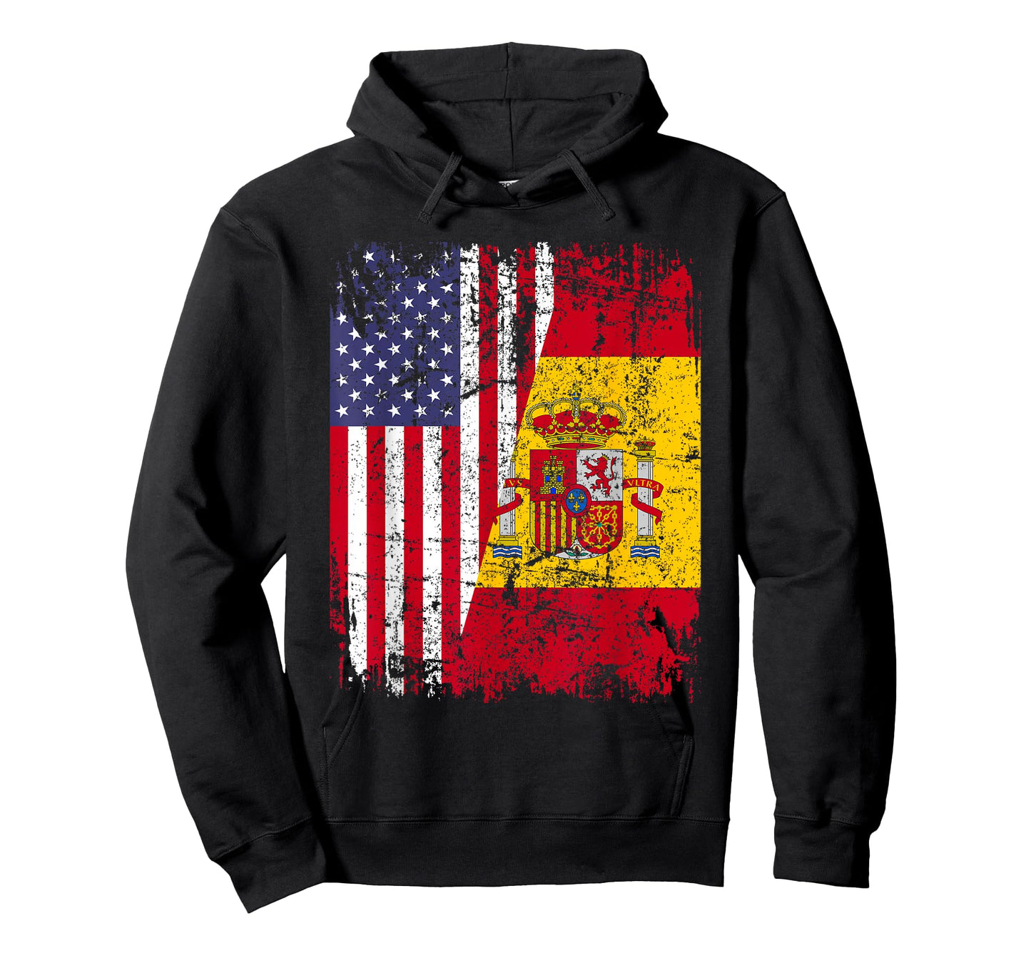 Spanish Roots | Half American Flag | USA Spain Flag T-Shirt