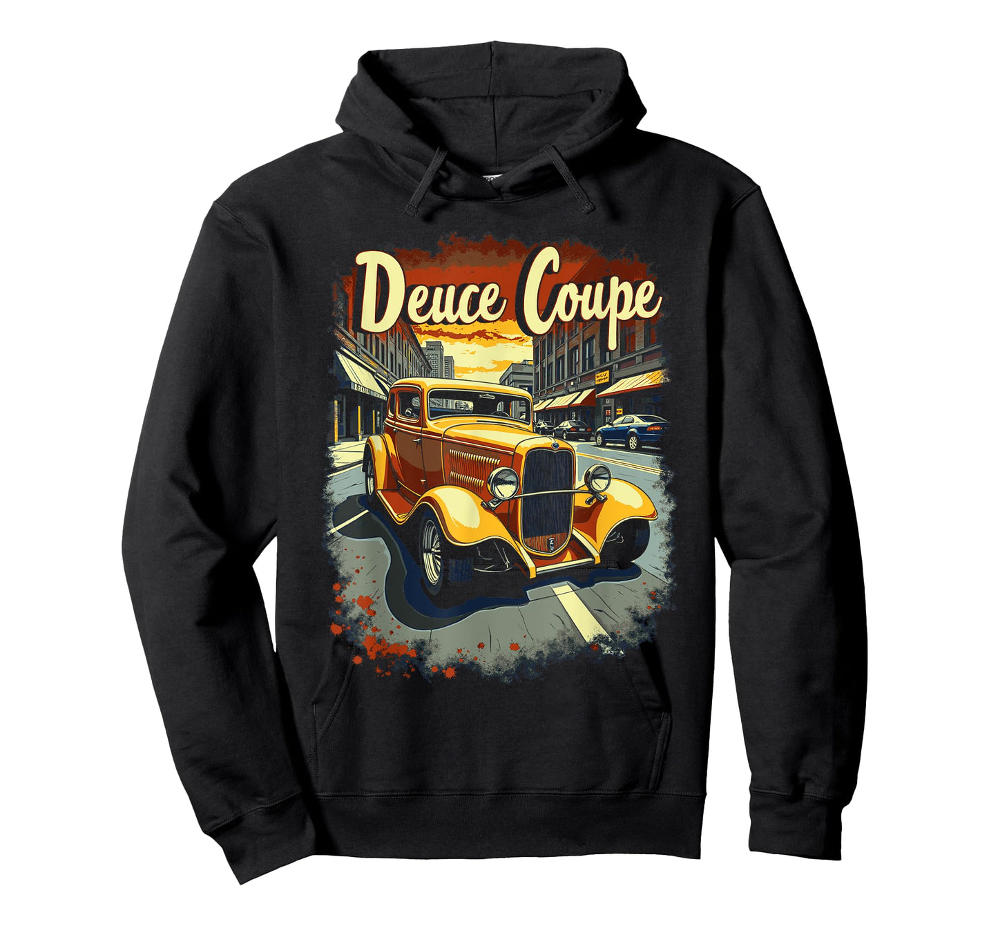 1932 American Street Scene 5 Window Deuce Coupe Hot Rod T-Shirt