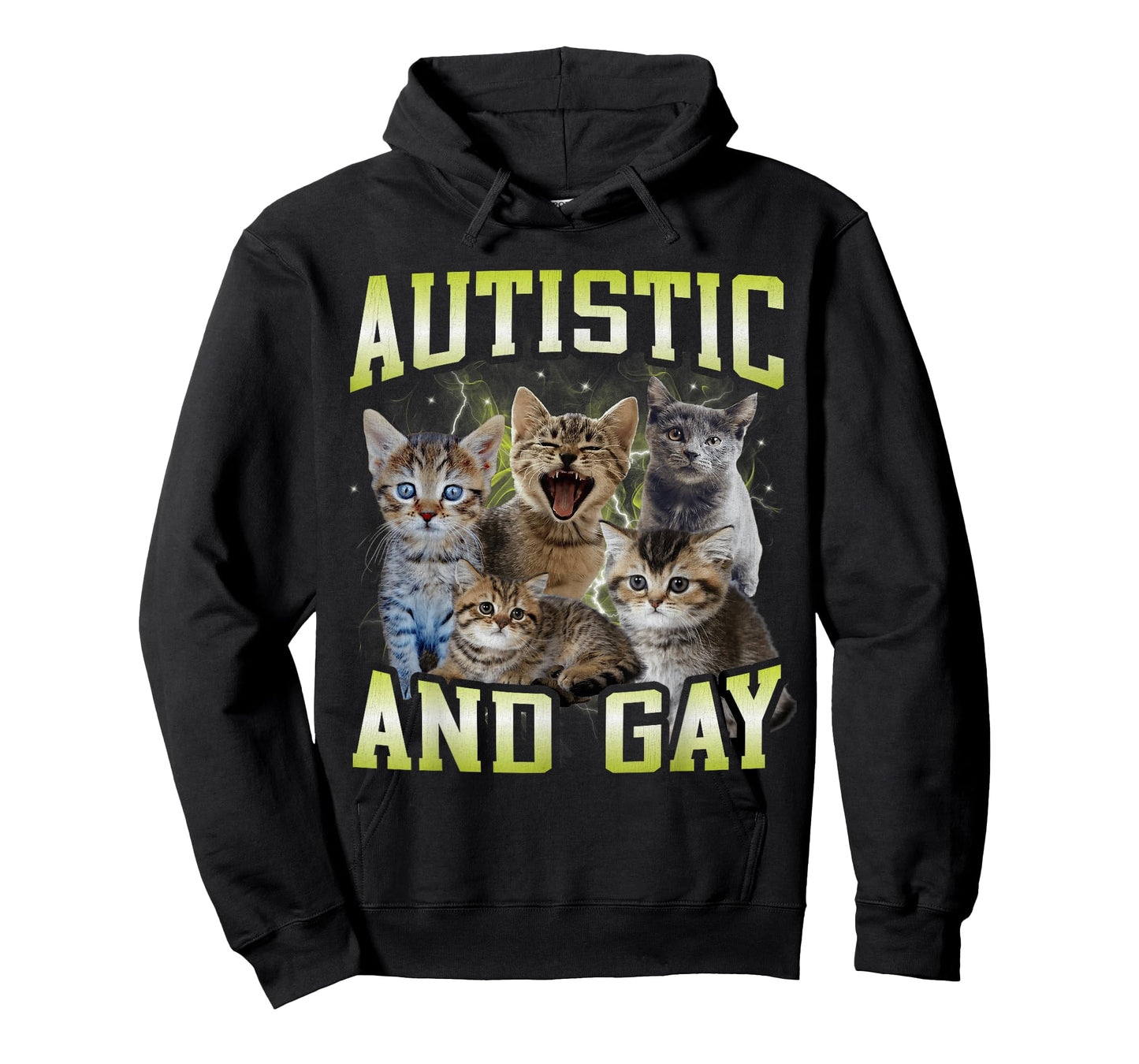 Autistic and Gay Funny Hard Cat Dank Meme Bootleg T-Shirt
