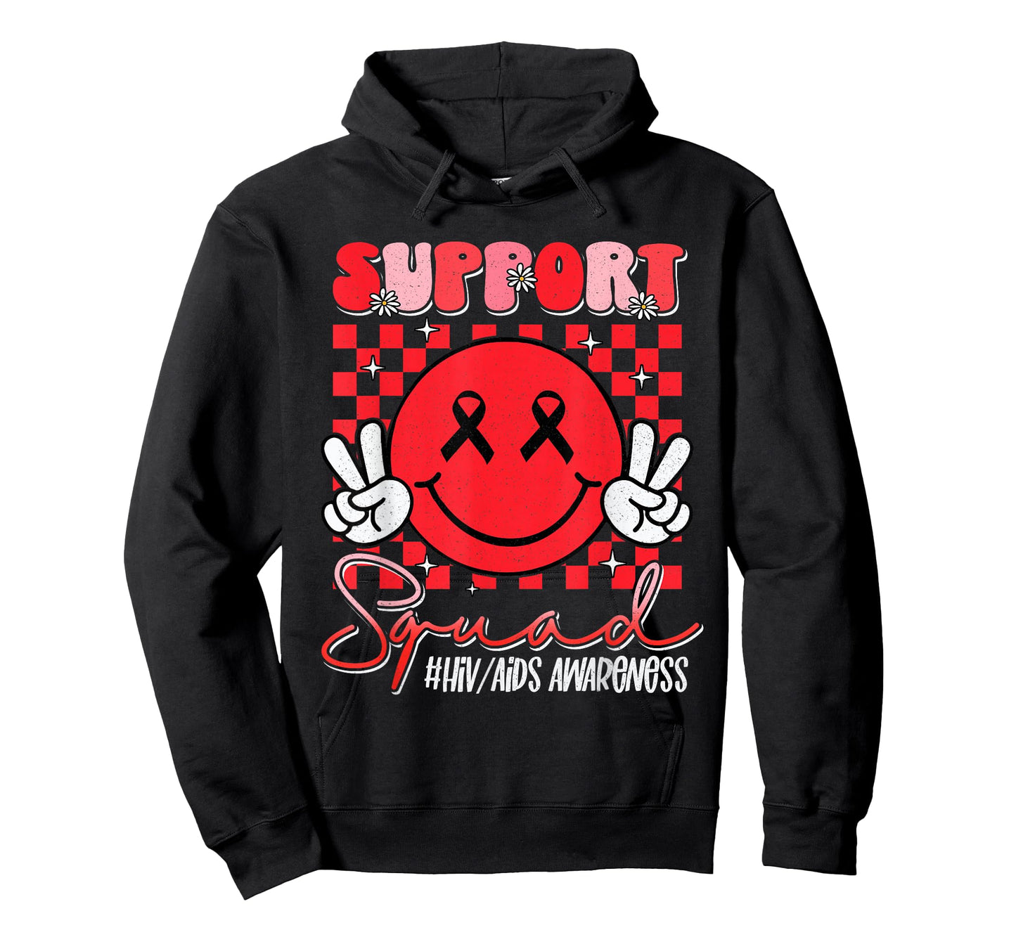 Aids Support Smile Face World Aids Day Hiv Aids Awareness T-Shirt