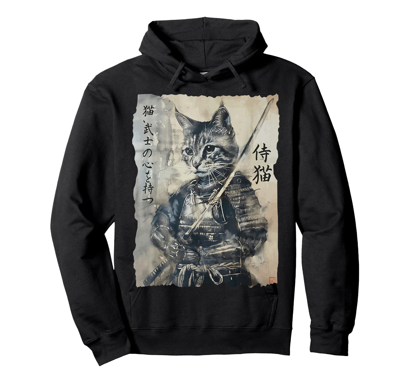 Samurai Cat, Vintage Japanese Warrior Art, Men, Women T-Shirt