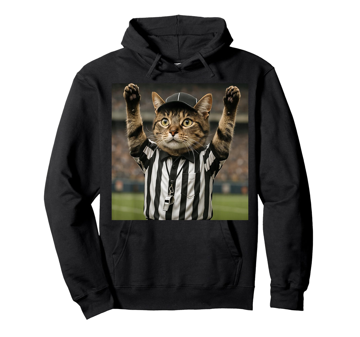 Funny Cat Referee Football Sports Meme T-Shirt