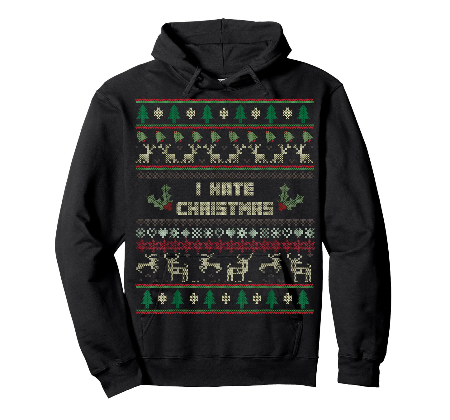 I Hate Christmas Ugly Sweater T-Shirt for Christmas Haters