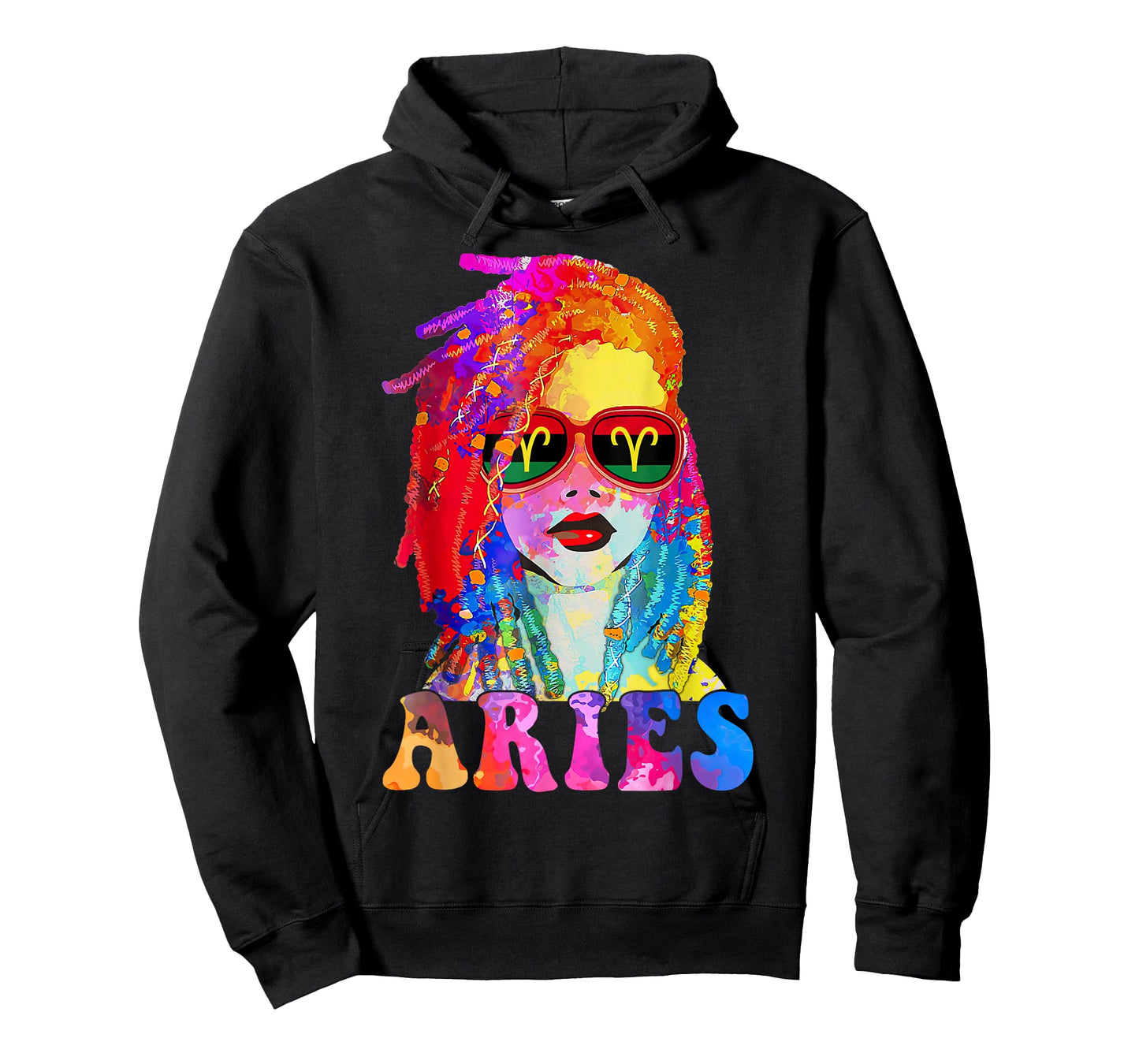 Aries Loc'd Woman Black Queen Art Zodiac Birthday T-Shirt