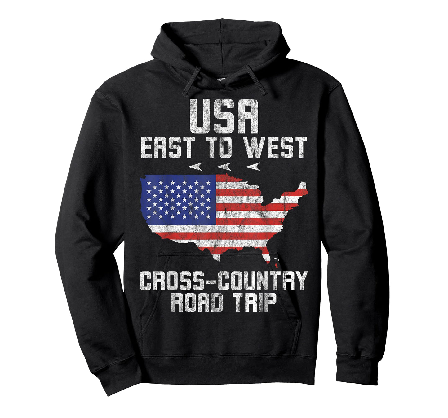 America Flag USA Road Trip Cross-Country Travel Vintage T-Shirt