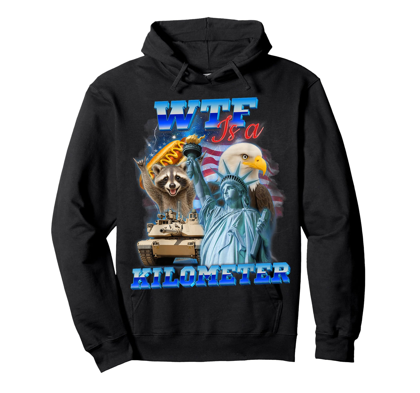 4th of July Funny Patriotic American Flag What is Kilometer T-Shirt