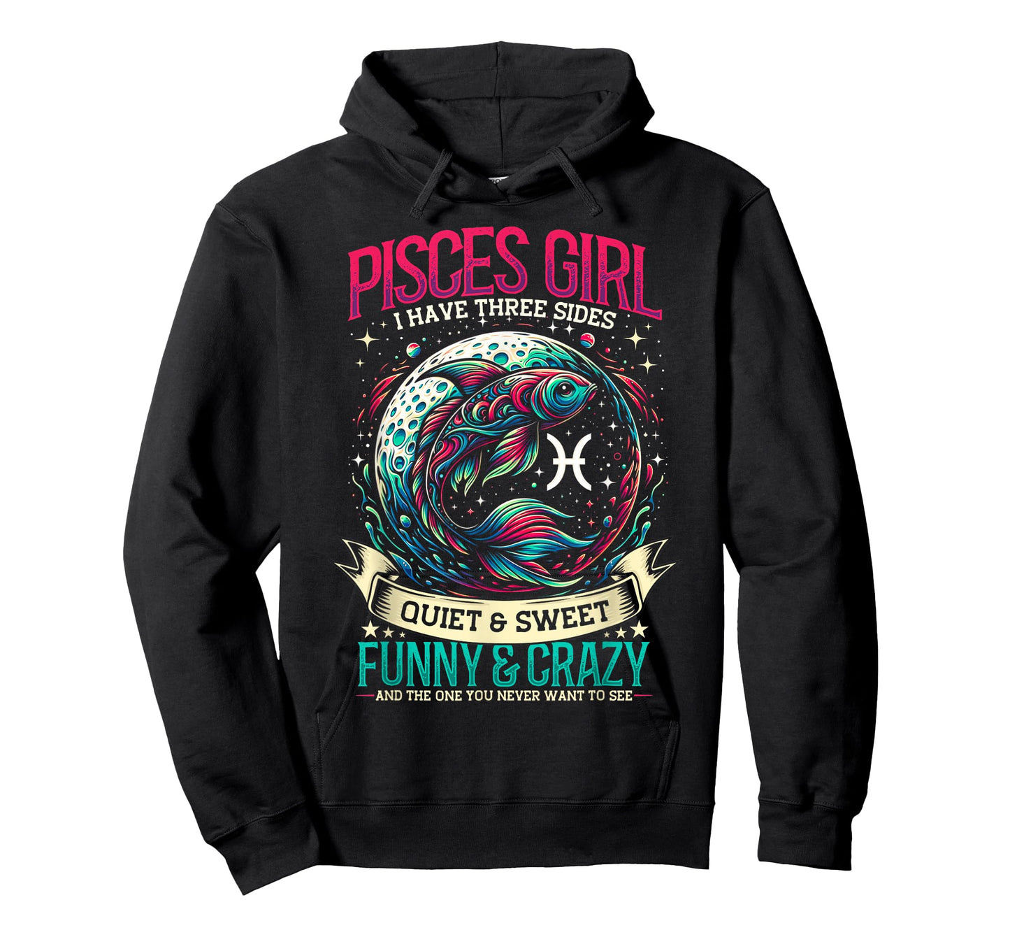 Pisces Zodiac Sign Moon Astrology Star Sign, Pisces Girl T-Shirt