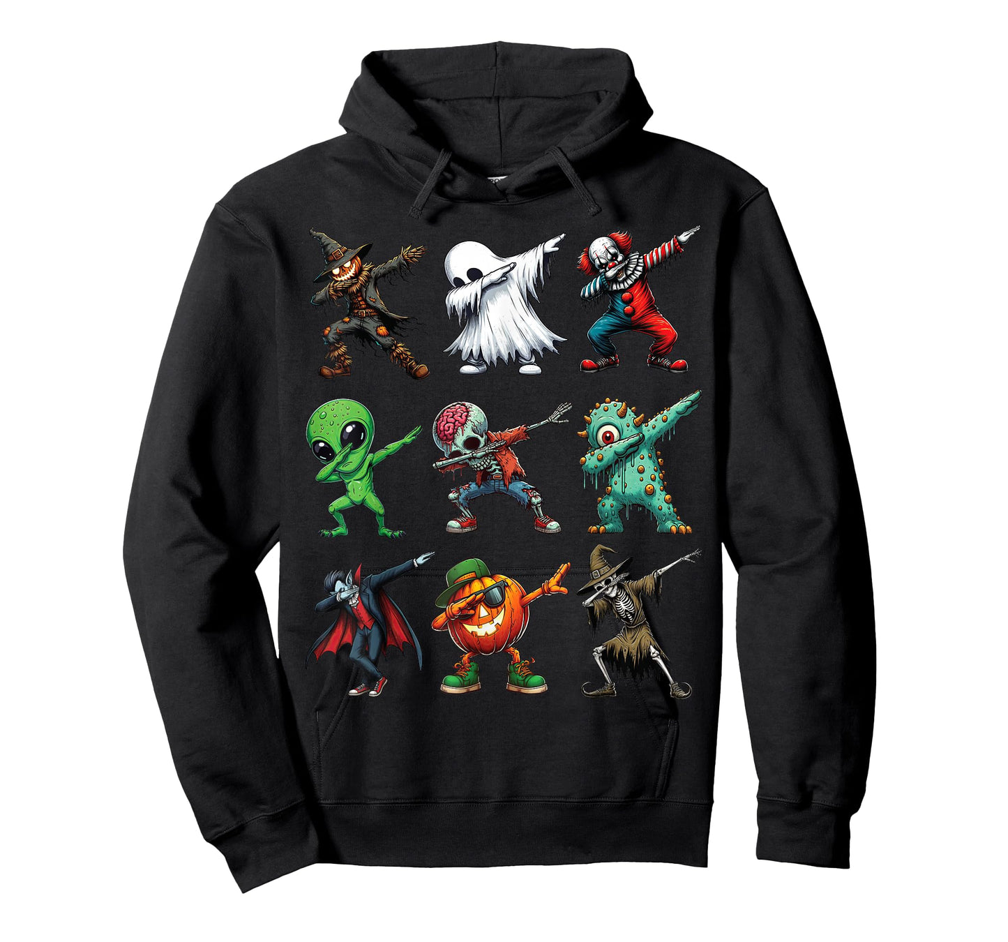Dabbing Halloween Zombie Skeleton Pumpkin Scarecrow Ghost T-Shirt