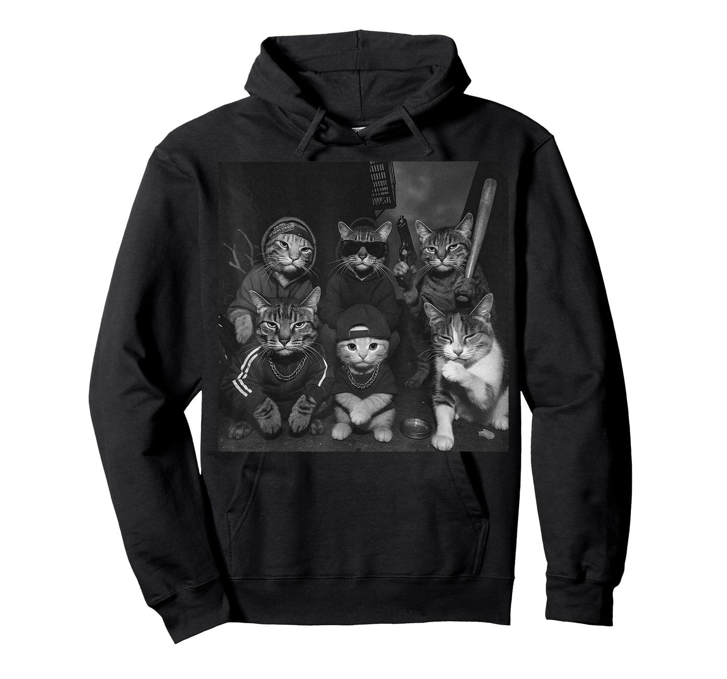 Gangster Cats Vintage Funny Kitty Gang Meme T-Shirt