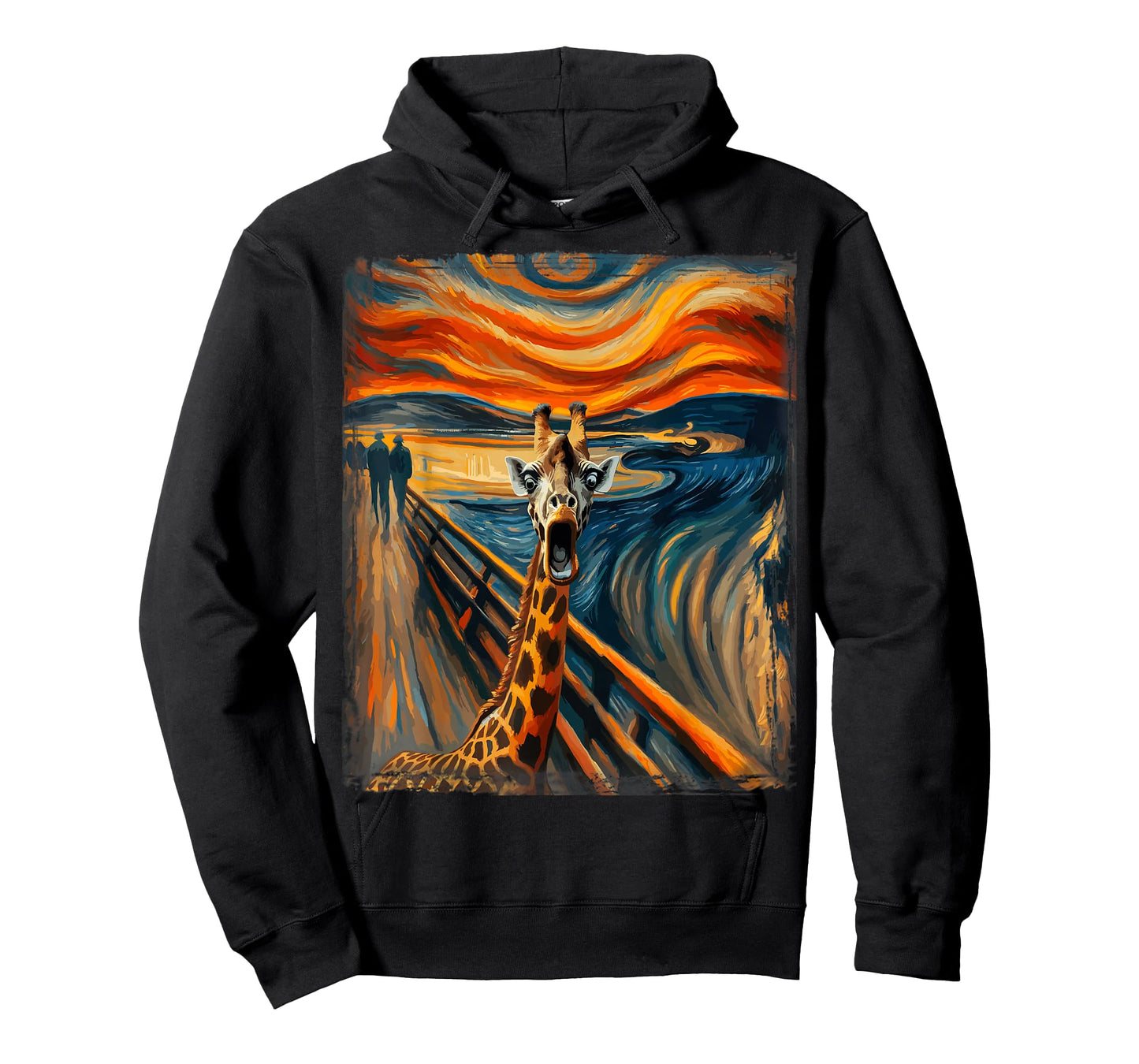Artist Scream Parody Funny Animal Painting Art Humor Giraffe T-Shirt