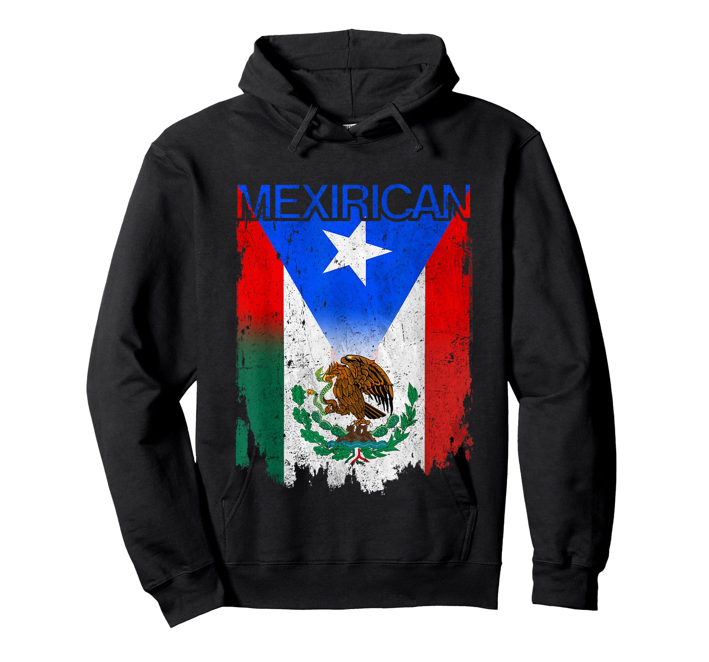 Mexican Mexican Flag Puerto Rico Flag Boricua T-Shirt