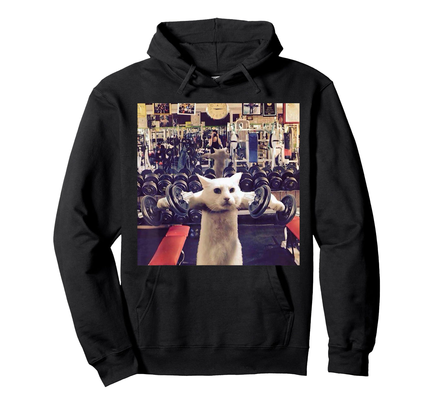 Cat Deadlift Training Funny Cute Kitten Weightlifting Meme T-Shirt