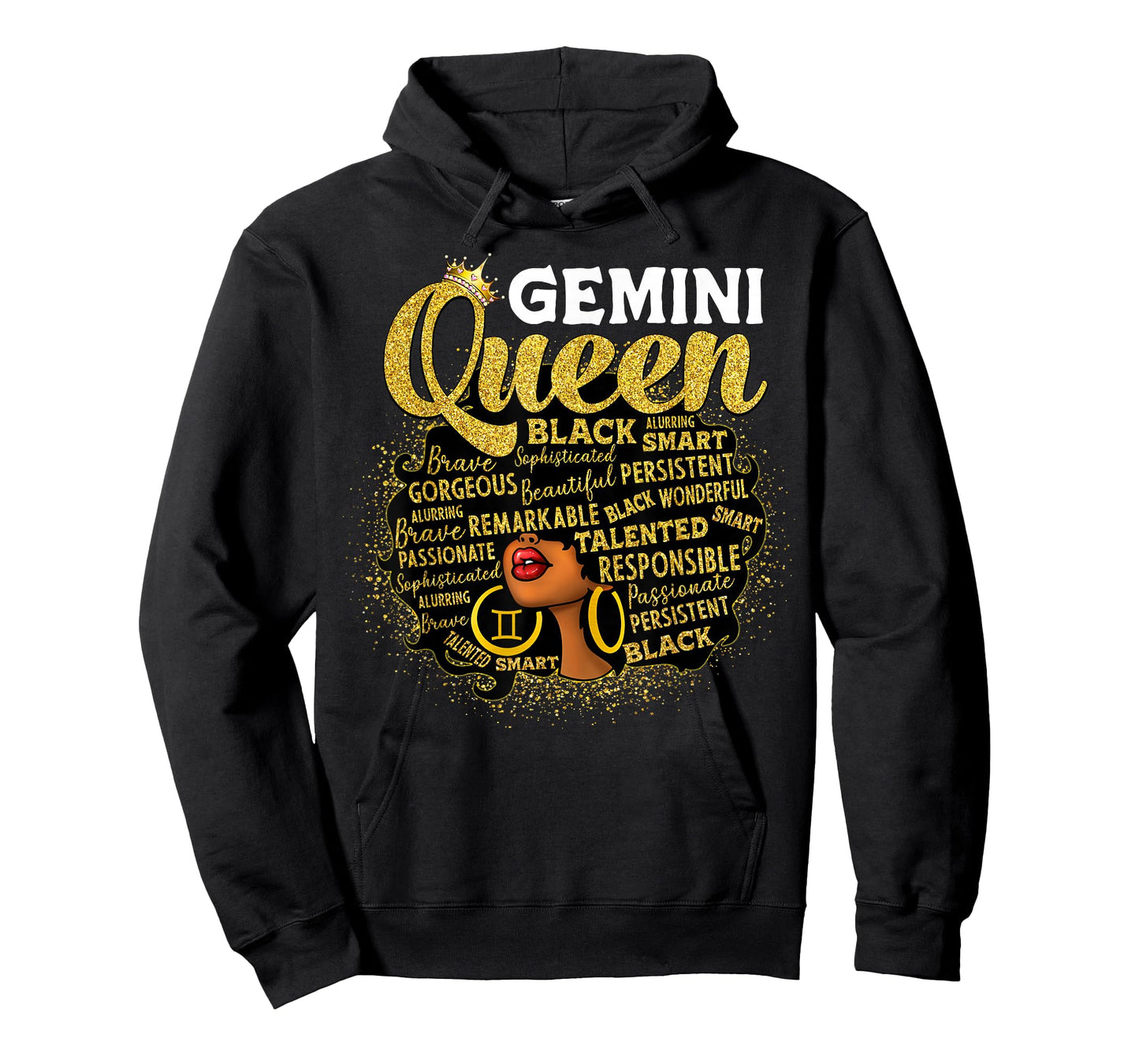African American Women Zodiac Birthday Gemini Queen T-Shirt