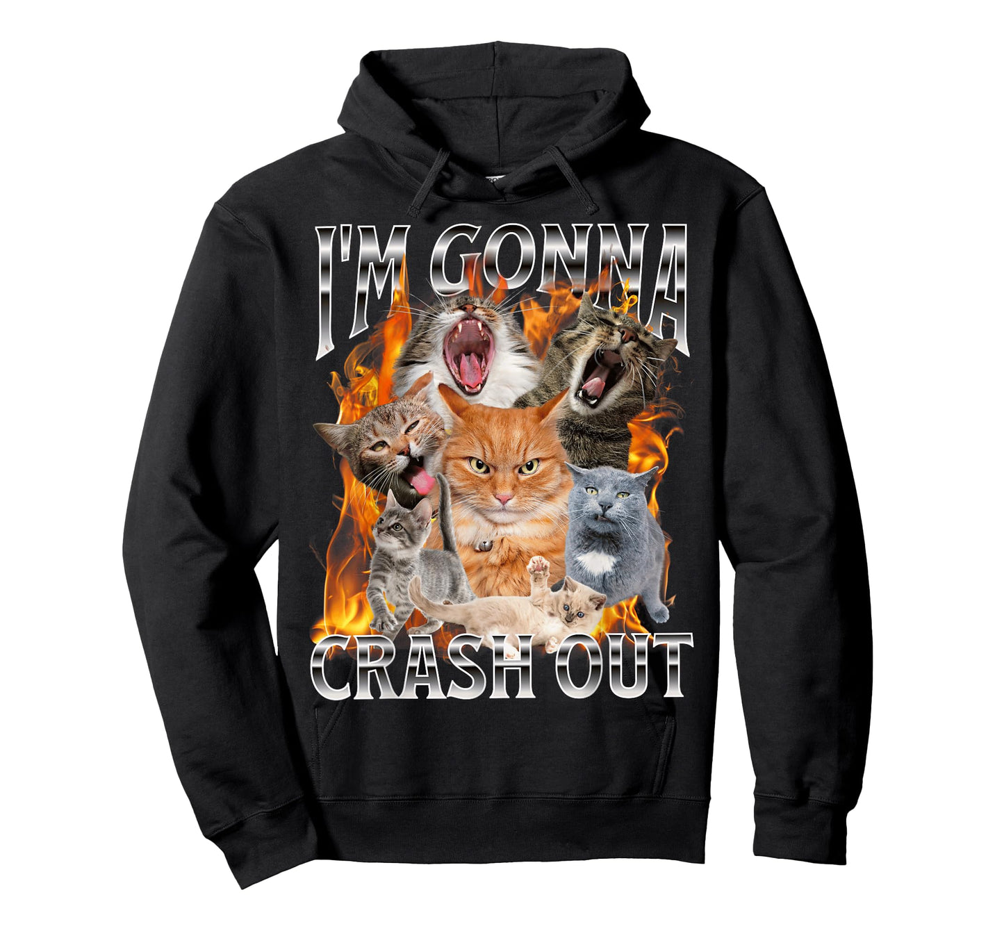 I'm Gonna Crash Out Cat Meme Bootleg Graphic T-Shirt
